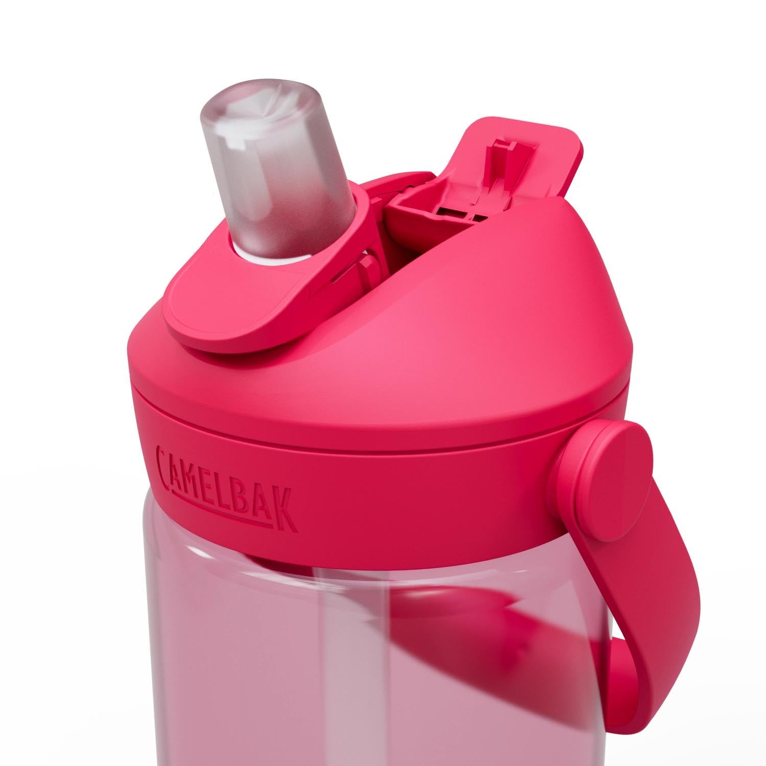 Die CamelBak Thrive Flip Straw Kids 0.4l in Grapefruit ist eine robuste, auslaufsichere Kindertrinkflasche, perfekt für Schule und Freizeit.