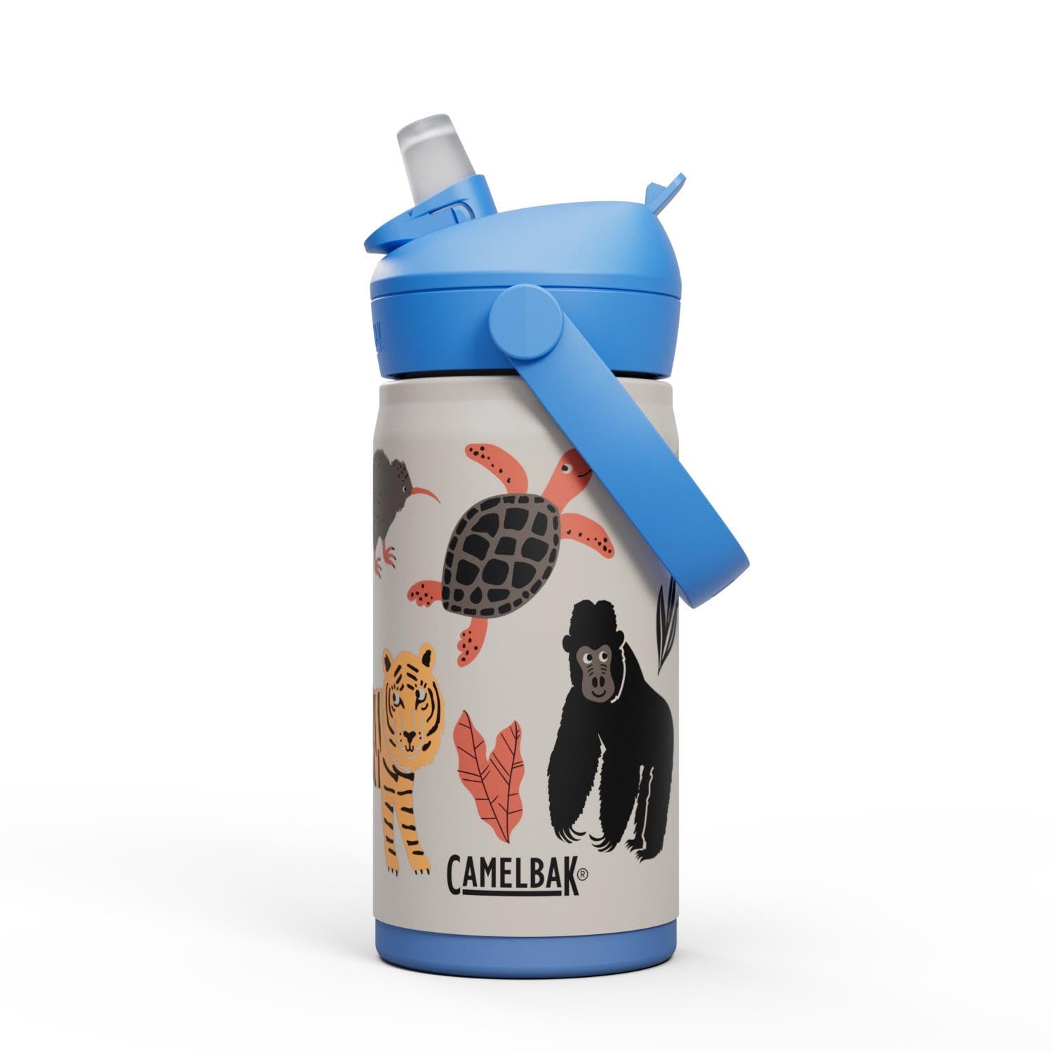 Thrive Flip Straw Kids VSS 0.35l protect our pals in Blau präsentiert im Onlineshop von KAQTU Design AG. Trinkflasche ist von Camelbak