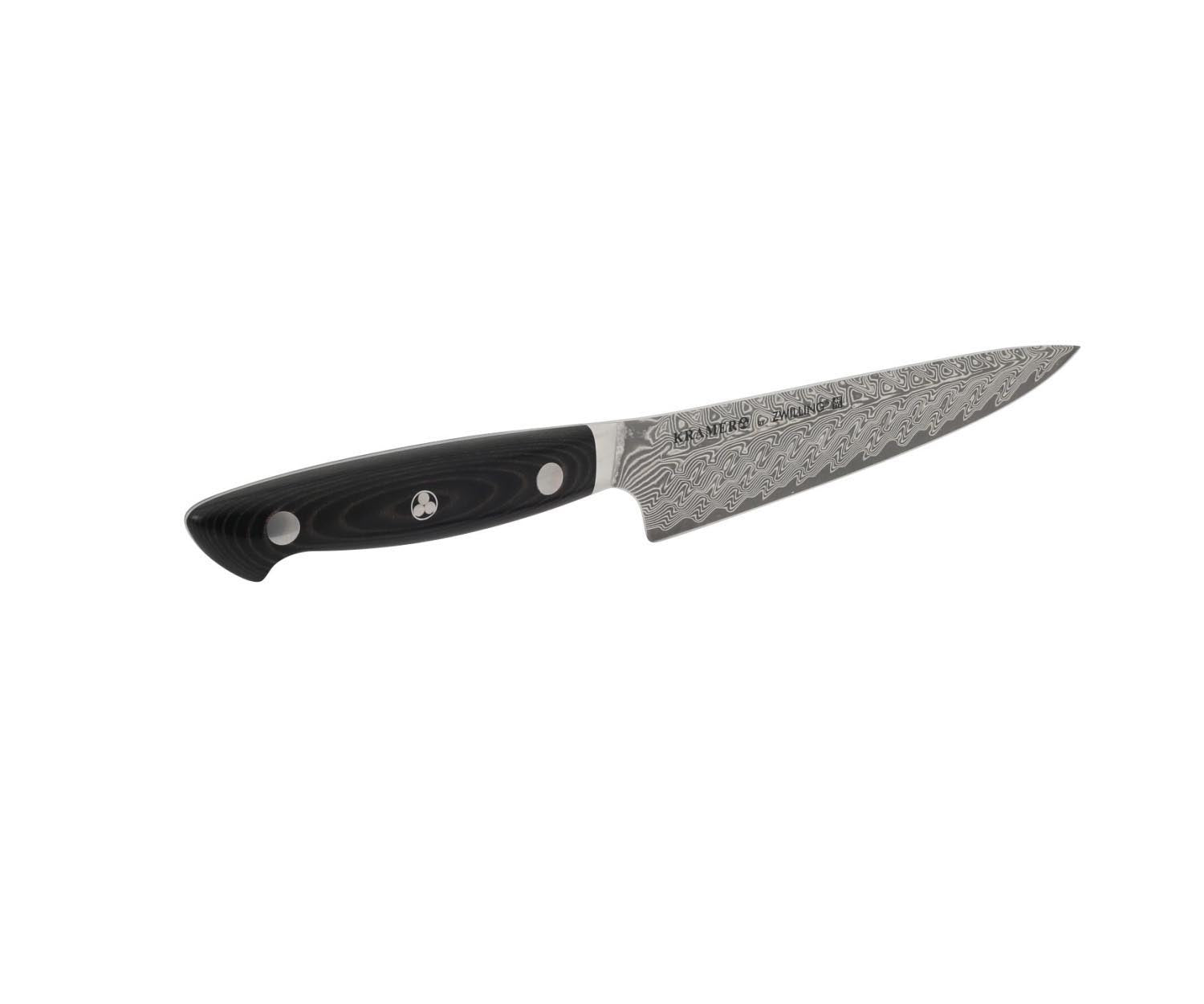 Das Kramer Euro Stainless Kochmesser von Zwilling, 14cm, bietet Präzision und Qualität für Ihre Küche, ideal für vielseitige Anwendungen.