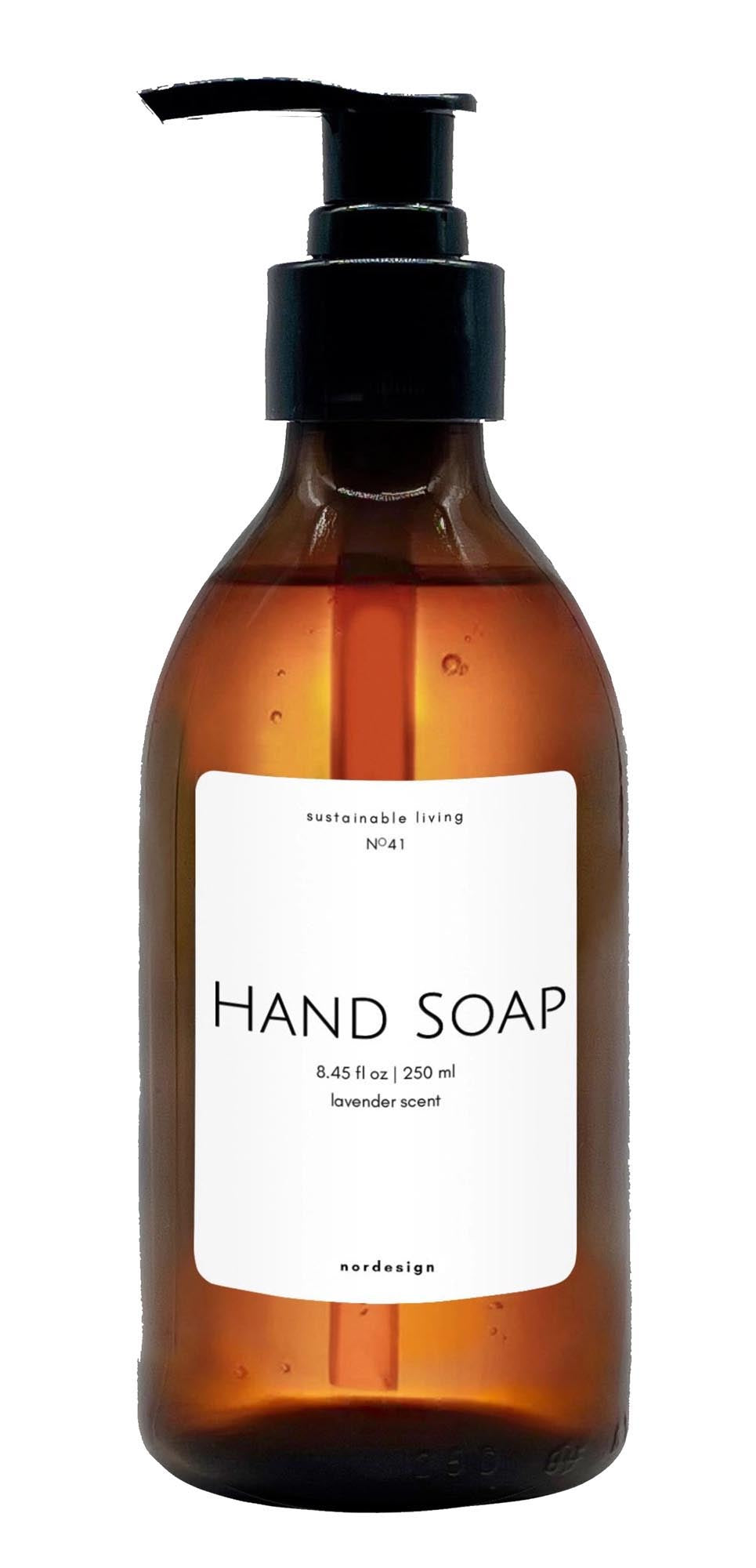 Hand Soap Handseife Lavendel 250ml Kunststoff-Pumpspender in Braun präsentiert im Onlineshop von KAQTU Design AG. Pflege ist von Nordesign