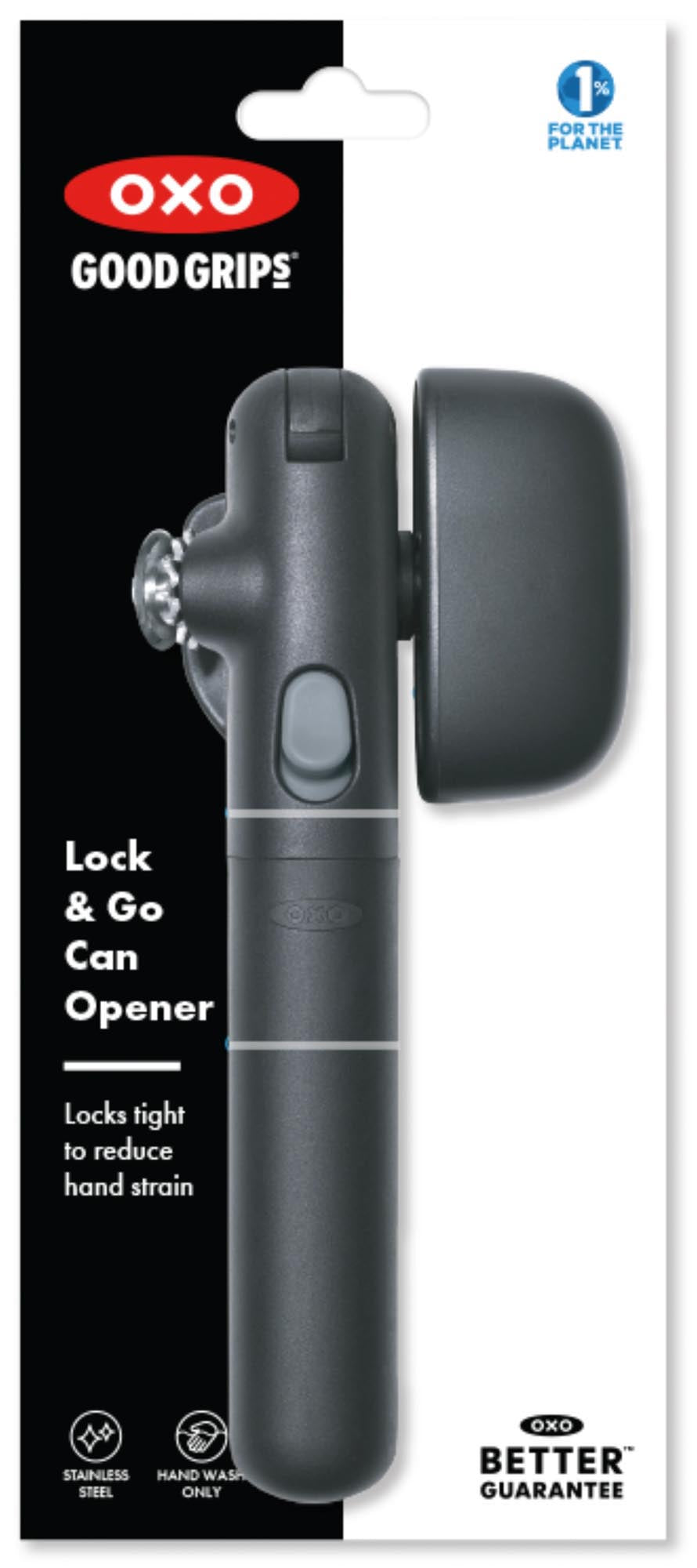 Der OXO Good Grips Dosenöffner mit Schnappverschluss ermöglicht leichtes Öffnen von Dosen dank ergonomischem Design und scharfer Klinge.