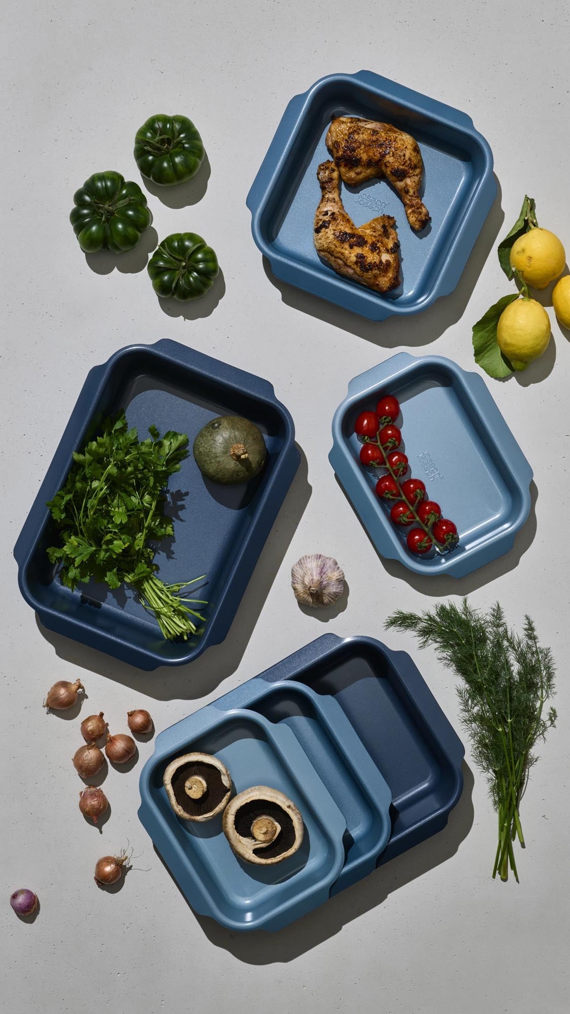 Kompakte Nest Backform 23x16.5cm, antihaftbeschichtet, ideal für vielseitige Backkreationen, von Joseph Joseph, langlebig und einfach zu reinigen.