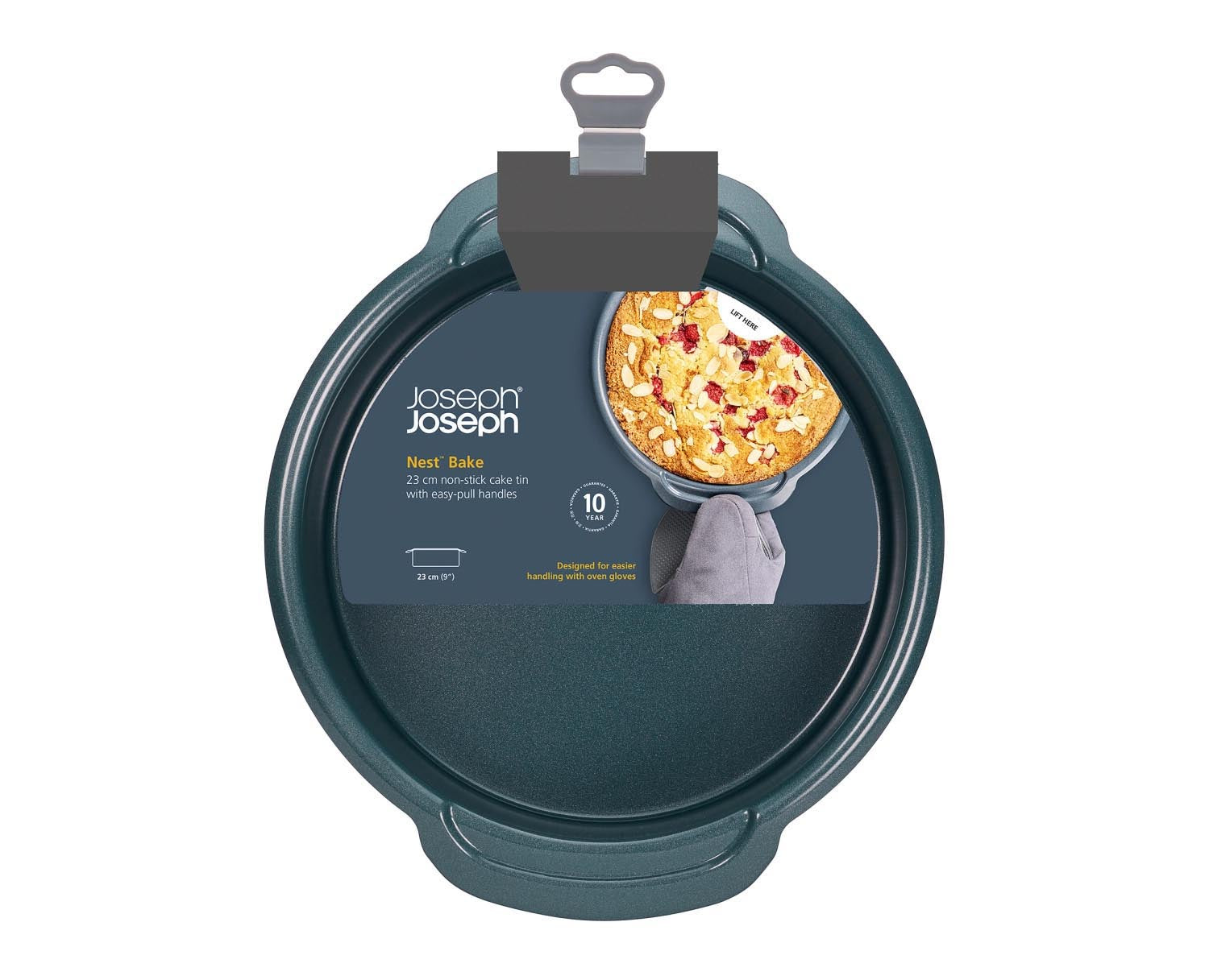 Antihaftbeschichtete 23 cm Kuchenform von Joseph Joseph, perfekt für vielseitiges Backen, langlebig und einfach zu reinigen.