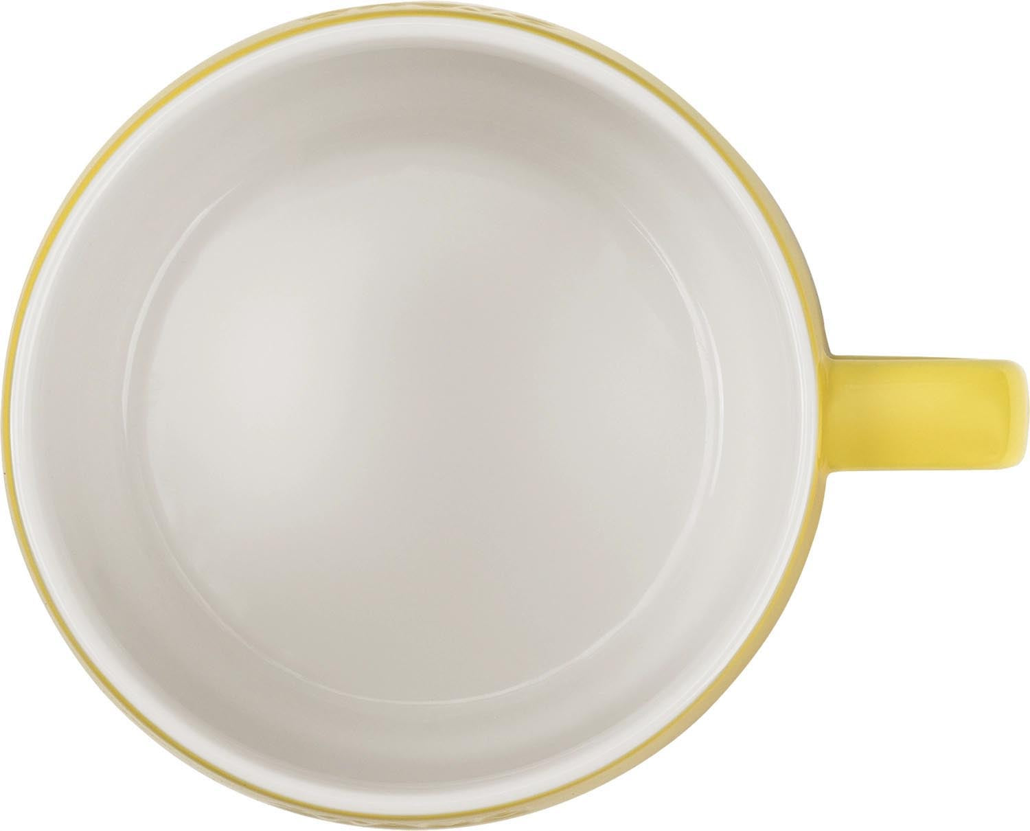 Die Staub Tasse Citron XL 500ml besticht durch ihr grosszügiges Volumen und stilvolles Design, ideal für Tee oder Kaffee.