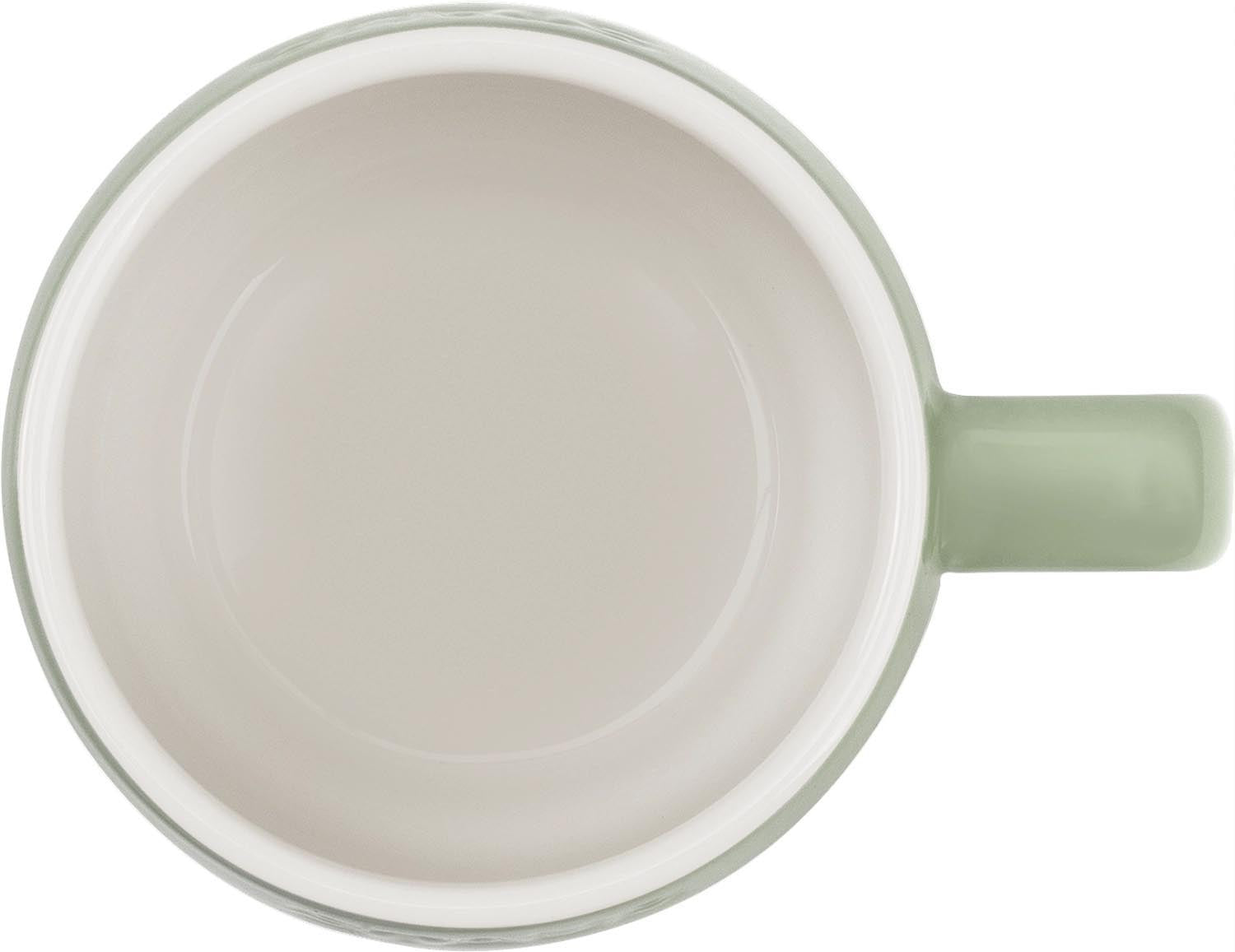 Elegante Tasse aus hochwertiger Keramik, 350ml, in Eucalyptus-Grün, ideal für Kaffee oder Tee, von Staub.