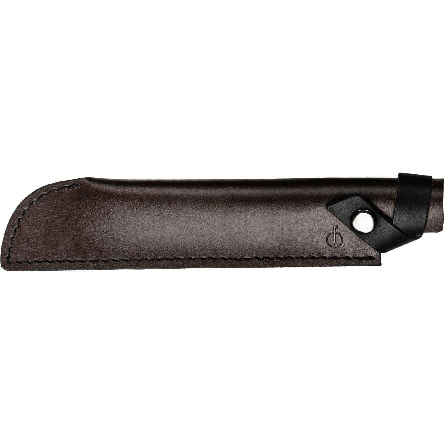 Lederetui Brotmesser in Gelb präsentiert im Onlineshop von KAQTU Design AG. Küchenmesser ist von Forged