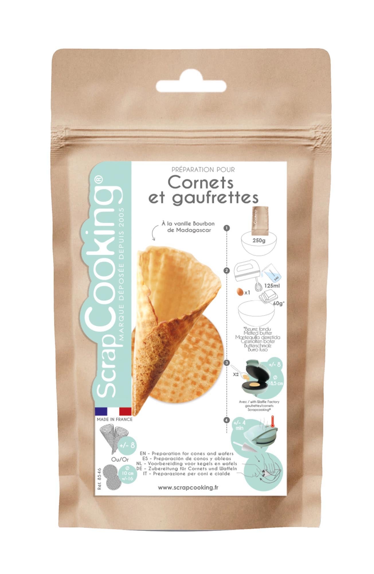 Fertigmischung für Vanillewaffeln / Cornet 250g in Mehrfarbig präsentiert im Onlineshop von KAQTU Design AG. Lebensmittel ist von Scrap Cooking
