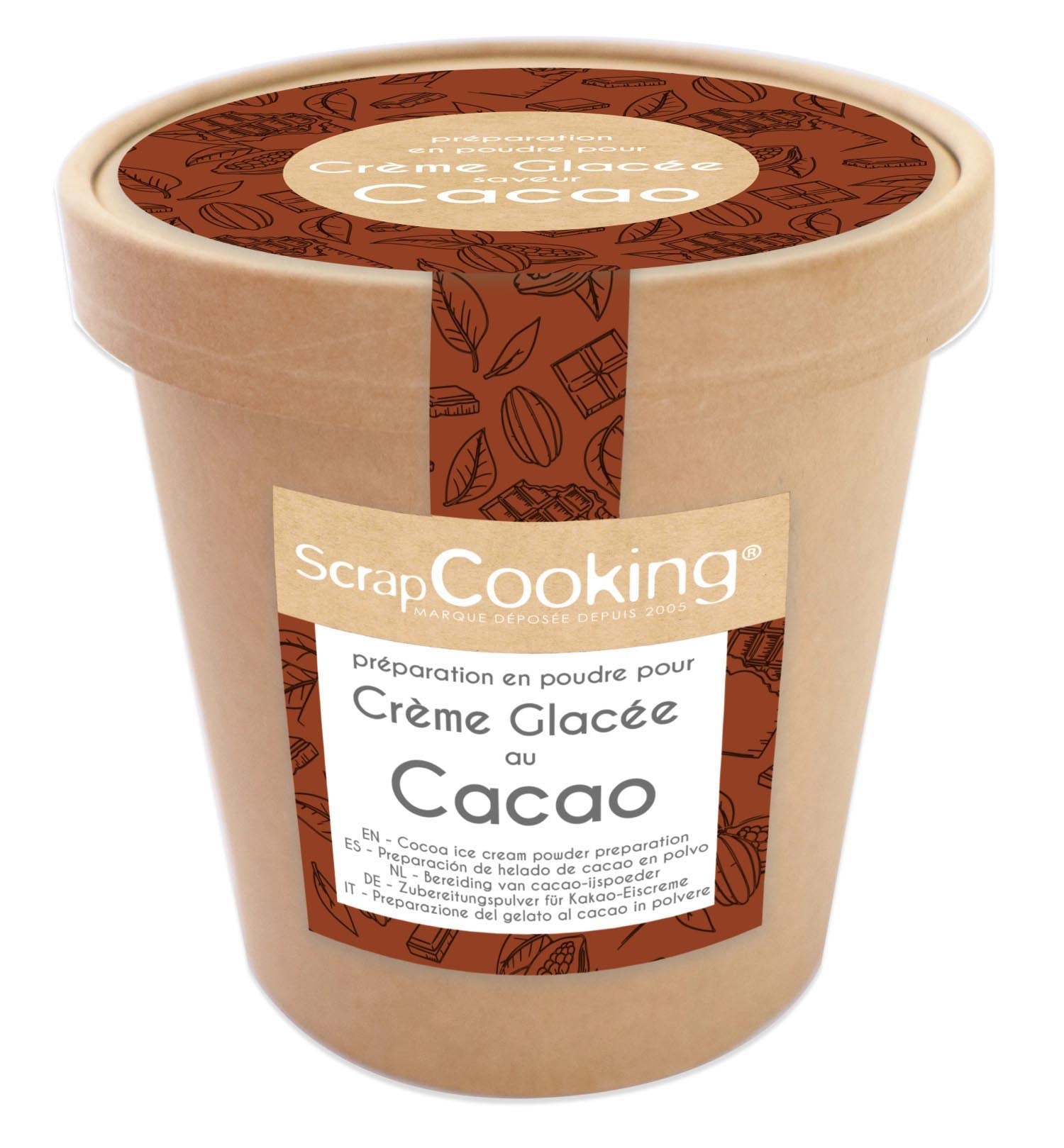 Fertigmischung für cremiges Schokoladeneis, 185g, einfach zuzubereiten, ideal für hausgemachte Desserts.