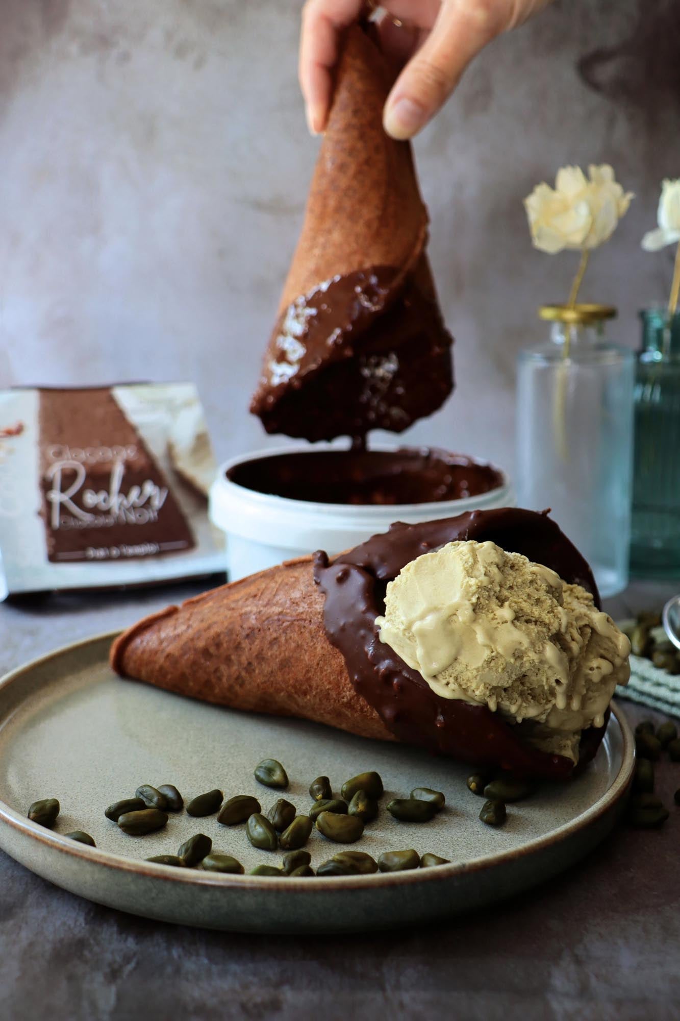 Schokoladeneis-Fertigmischung, 185g, für köstliche hausgemachte Desserts, einfach zuzubereiten, cremig und unwiderstehlich.