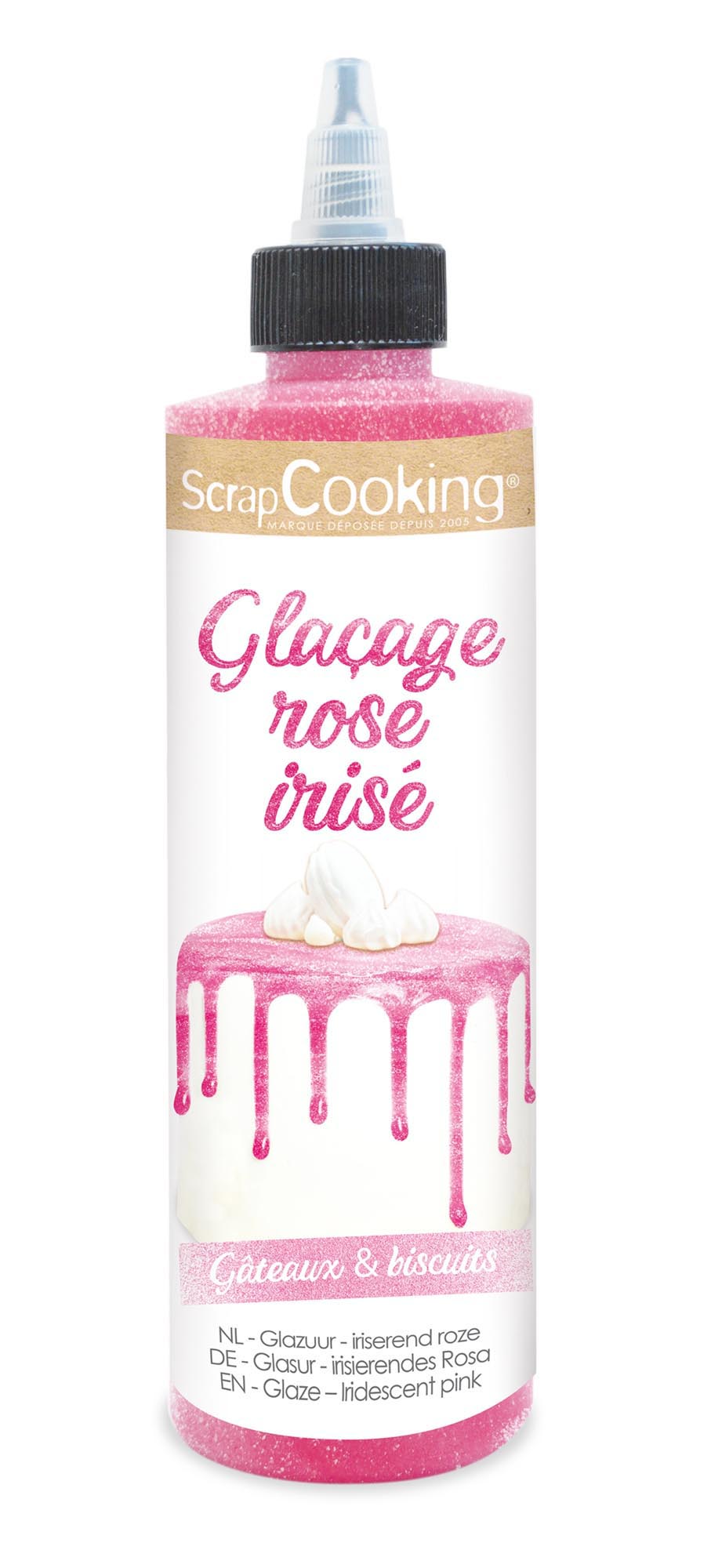 Kuchenglasur mit Schokoladengeschmack perlmutt rosa 140g in Pink präsentiert im Onlineshop von KAQTU Design AG. Lebensmittel ist von Scrap Cooking