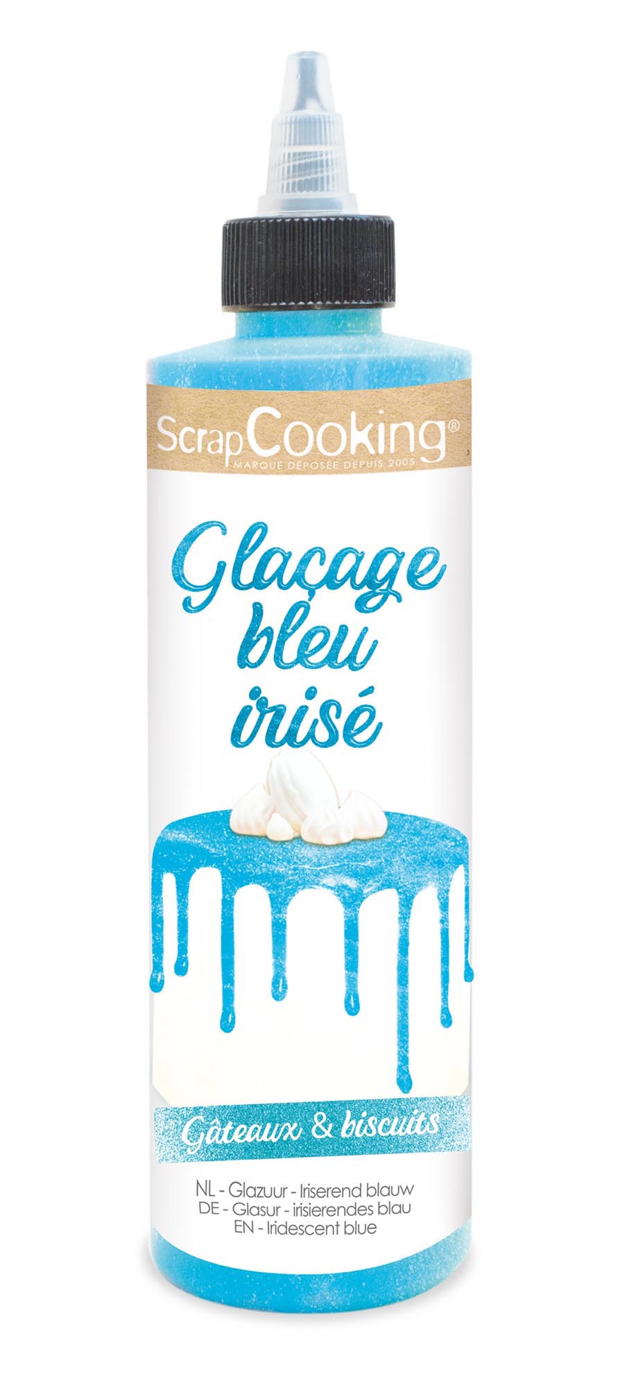 Kuchenglasur mit Schokoladengeschmack perlmutt blau 140g in Blau präsentiert im Onlineshop von KAQTU Design AG. Lebensmittel ist von Scrap Cooking