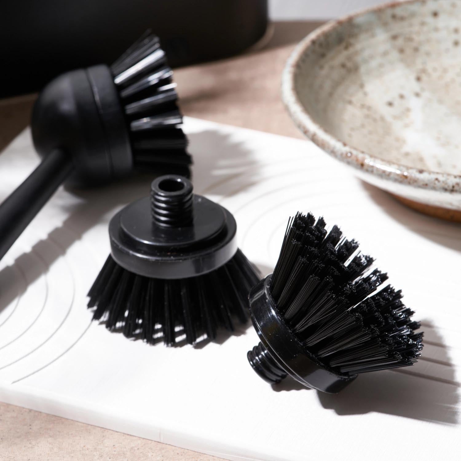 2er Set Nordesign Wechselbürsten aus Kunststoff, Masse: H5.5cm B12cm T6.5cm, robust und vielseitig einsetzbar für verschiedene Anwendungen.