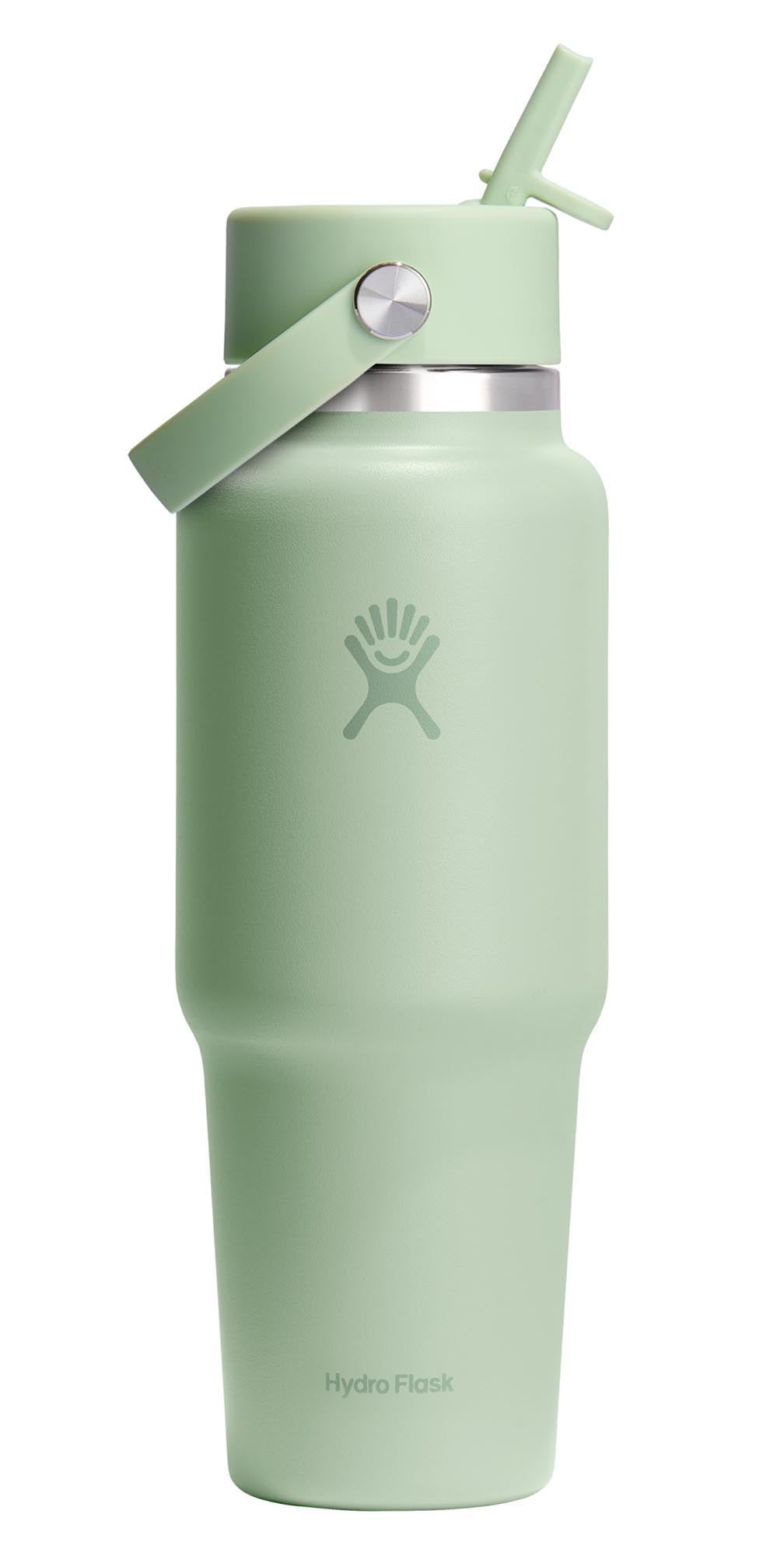 Trinkflasche Travel Wide Flex Deckel Strohhalm 945ml aloe in präsentiert im Onlineshop von KAQTU Design AG. Trinkflasche ist von Hydro Flask