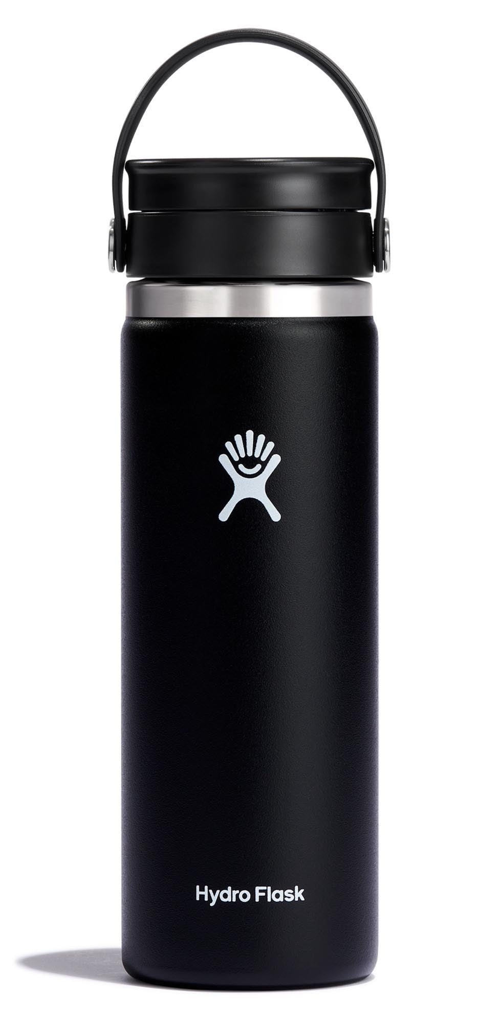 Trinkflasche Wide Flex Sip Deckel 590ml schwarz in präsentiert im Onlineshop von KAQTU Design AG. Trinkflasche ist von Hydro Flask