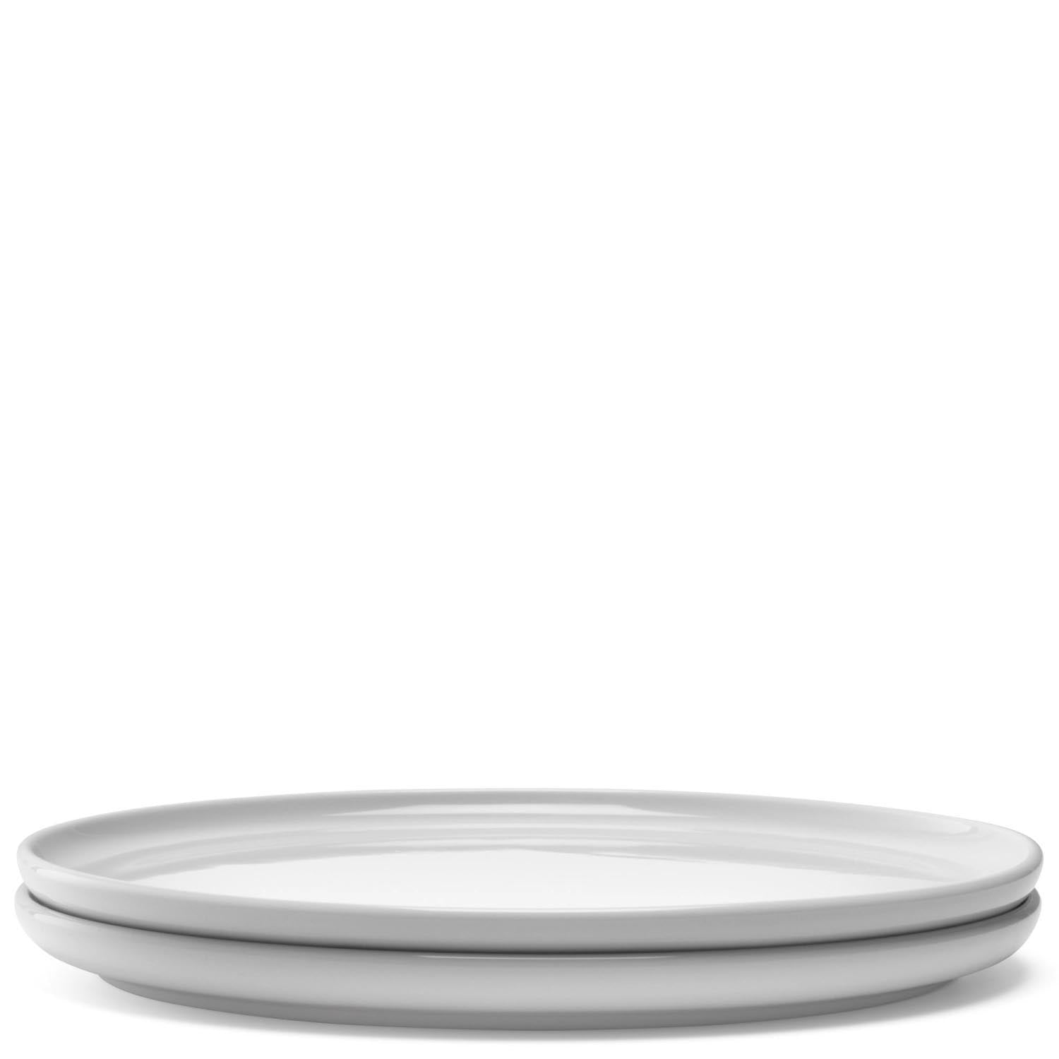 Elegantes 2er Set flache Teller, 17 cm, weiss, von LSA. Ideal für stilvolle Tischdekoration und vielseitige Nutzung.