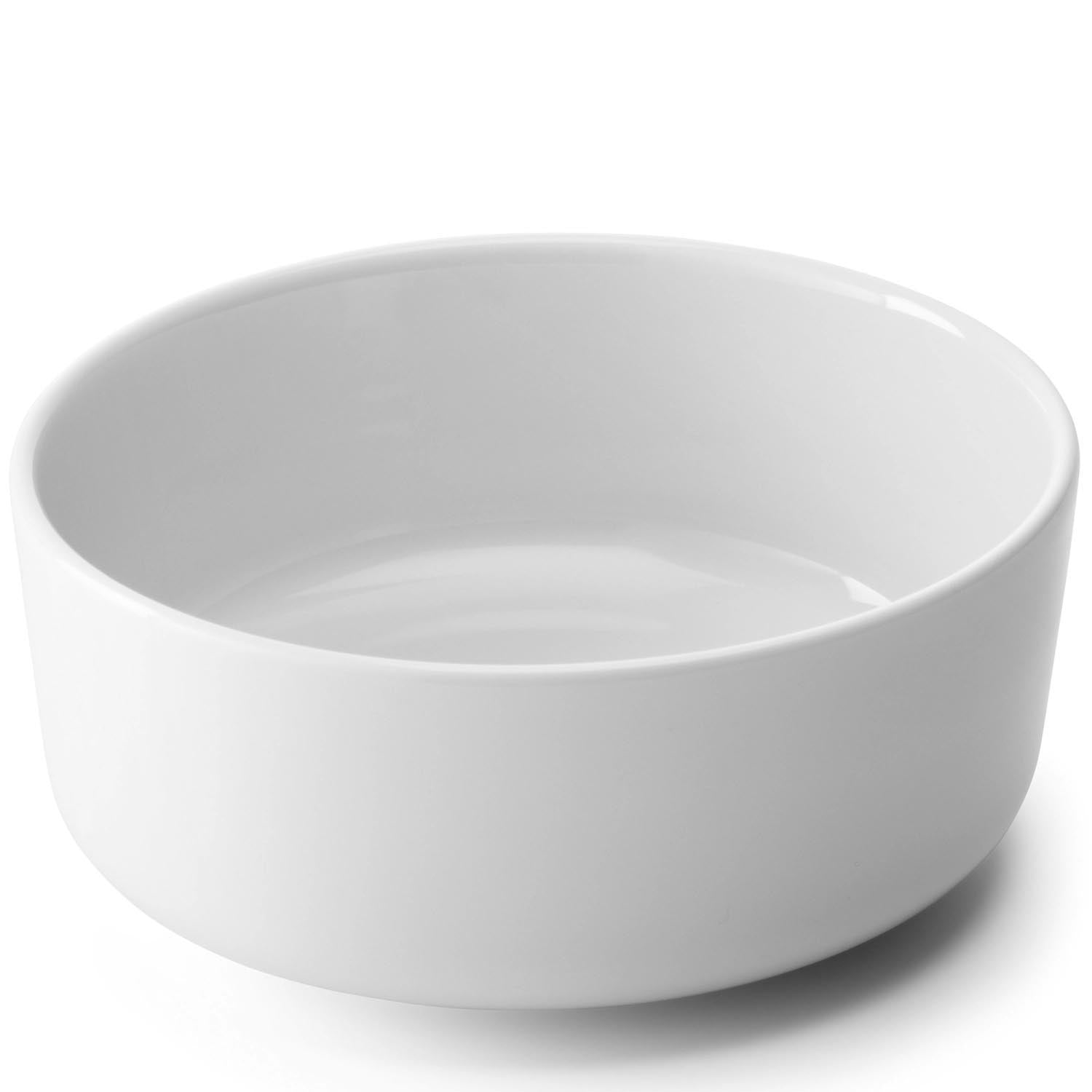 Set aus zwei weissen Schalen (15 cm) von LSA, perfekt für modernes Servieren und stilvolle Tischdekoration.