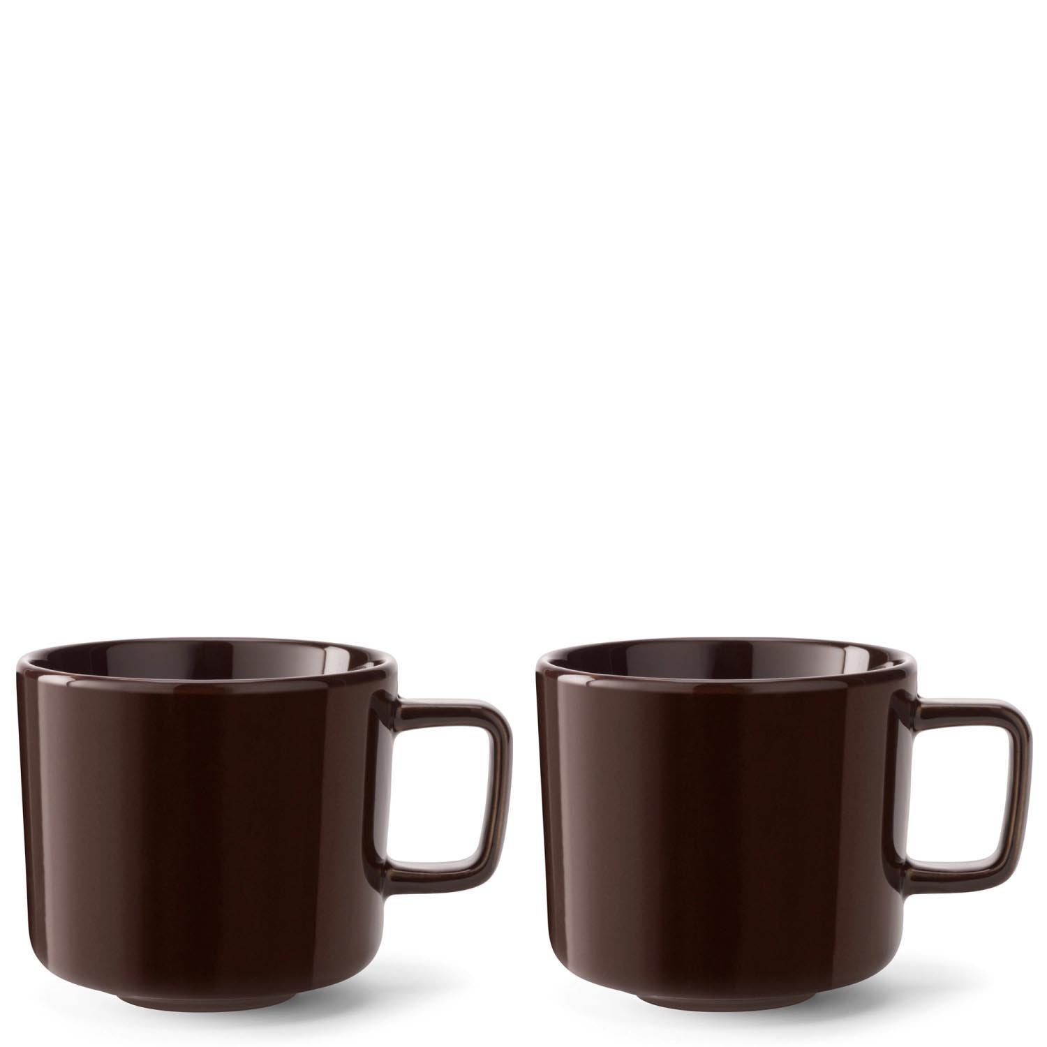 2er Set Collective Kaffeetasse 260ml mocha in Braun präsentiert im Onlineshop von KAQTU Design AG. Espressotassen ist von LSA