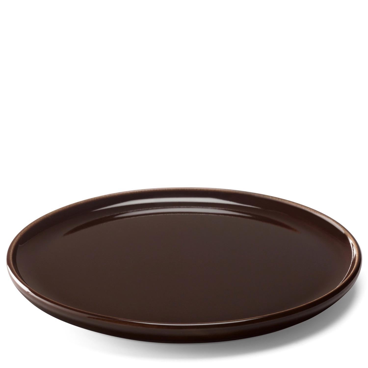 Elegantes 2er Set flacher Teller (20 cm) in Mocha von LSA, ideal für stilvolle Tischdekoration und vielseitige Nutzung.