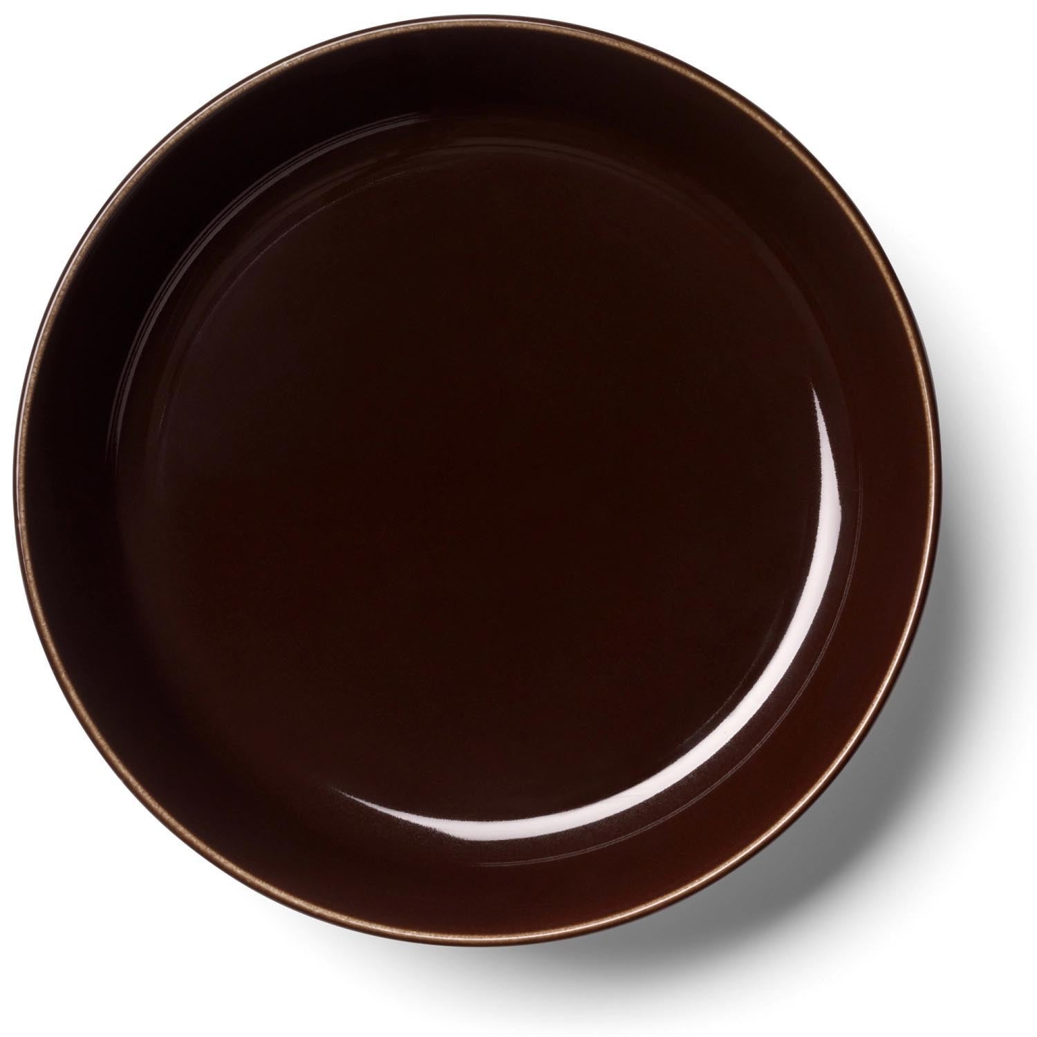 Elegantes 2er Set tiefer Teller (20 cm) in Mocha von LSA, ideal für stilvolle Tischdekoration und vielseitige Speisen.