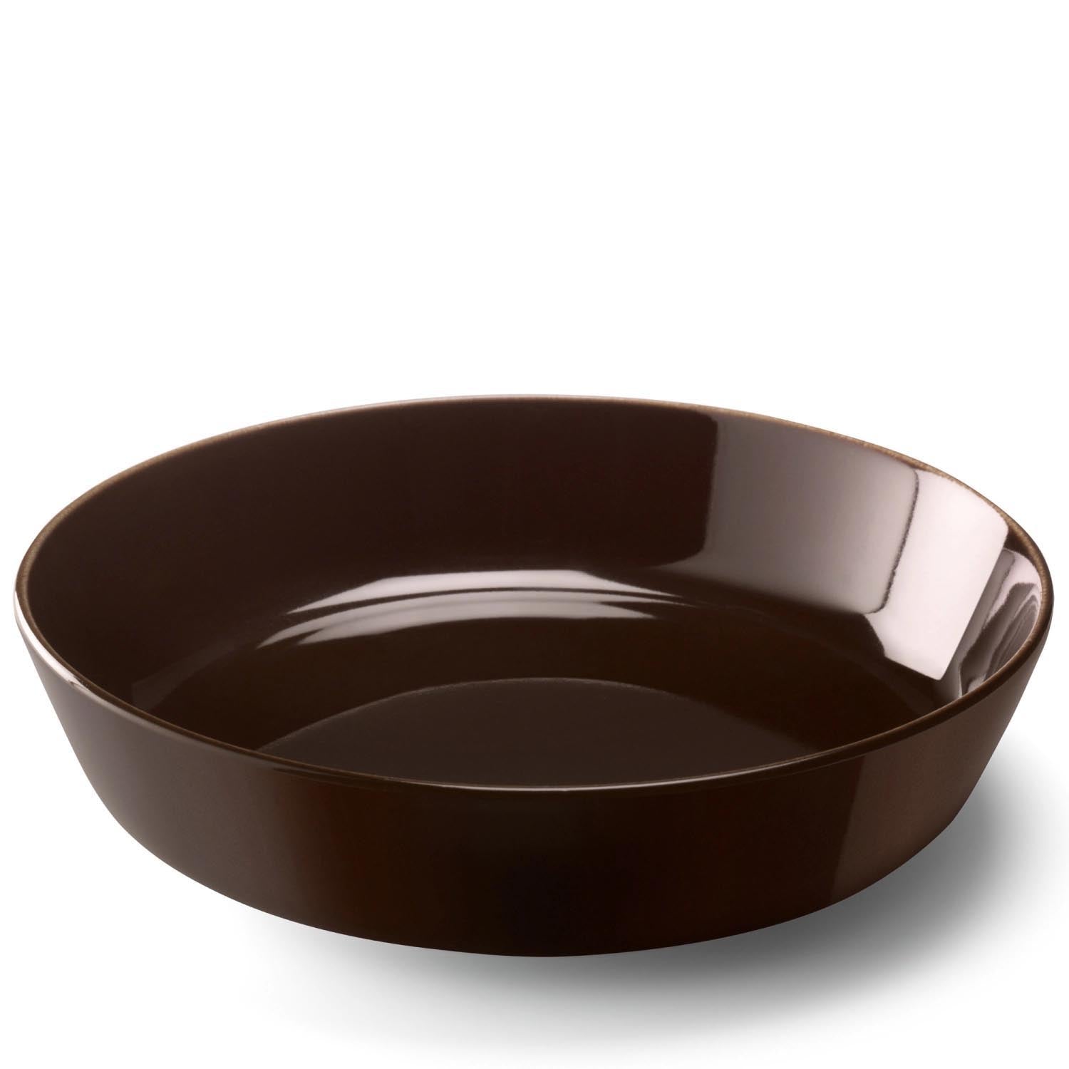 Elegantes 2er Set tiefer Teller (20 cm) in Mocha von LSA, ideal für stilvolle Präsentation und vielseitige Speisen.