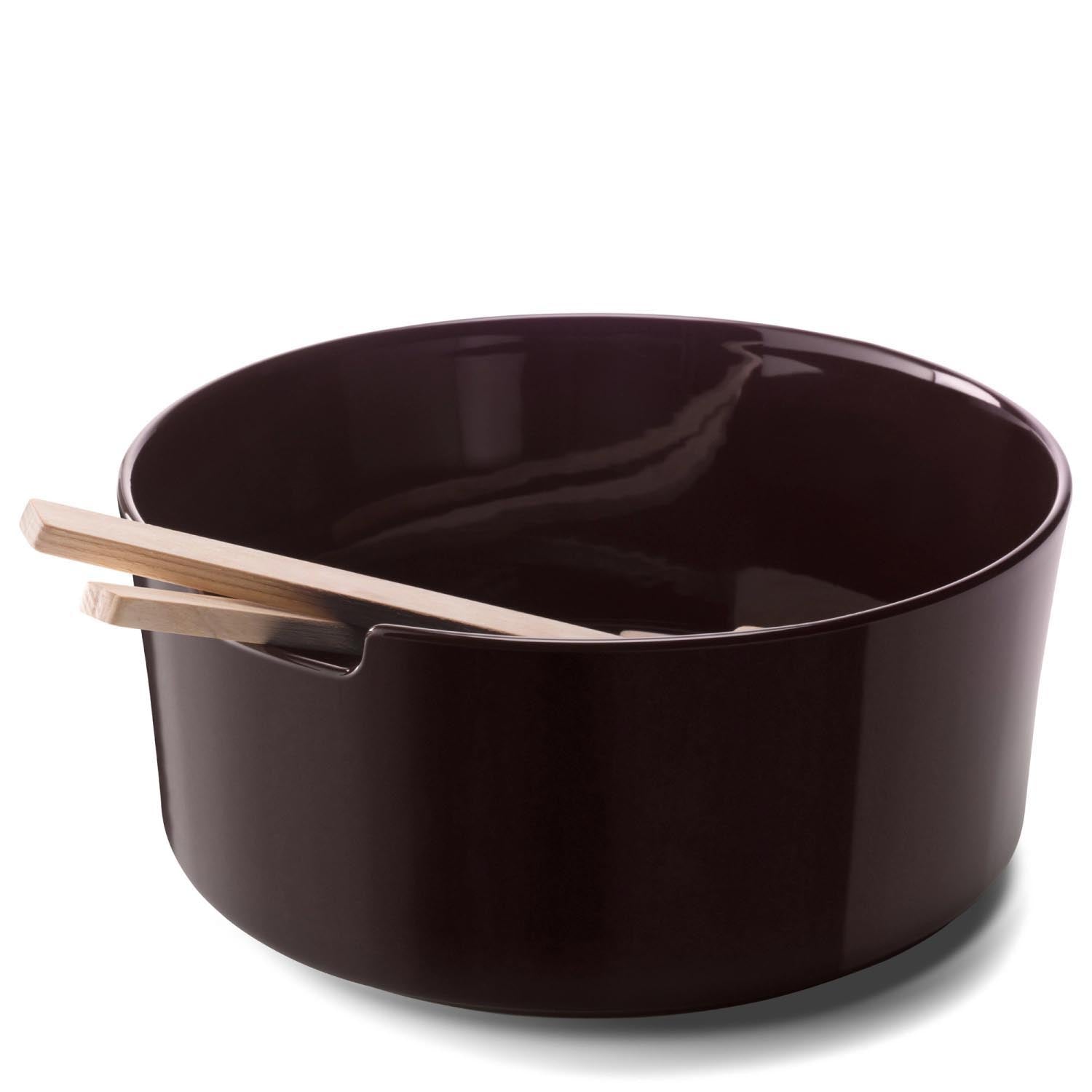 Collective Salatschale D26cm mit Besteck Esche mocha in Braun präsentiert im Onlineshop von KAQTU Design AG. Schale ist von LSA