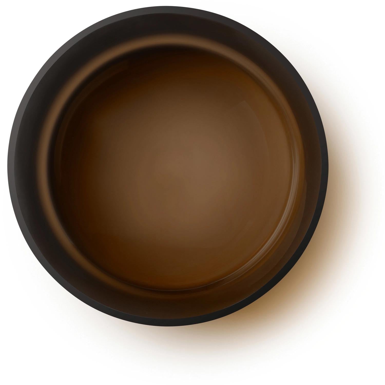 Elegante Glasschale in Mocha, 30 cm Durchmesser, 10 cm Höhe, ideal für stilvolle Dekorationen und vielseitige Präsentationen.