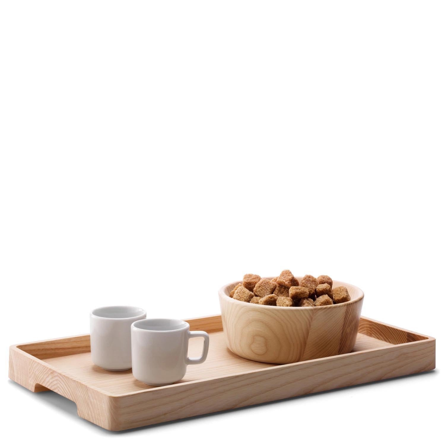 Elegantes Serviertablett aus weisser Esche, 38x21cm, von LSA. Ideal für stilvolles Servieren und Präsentieren.