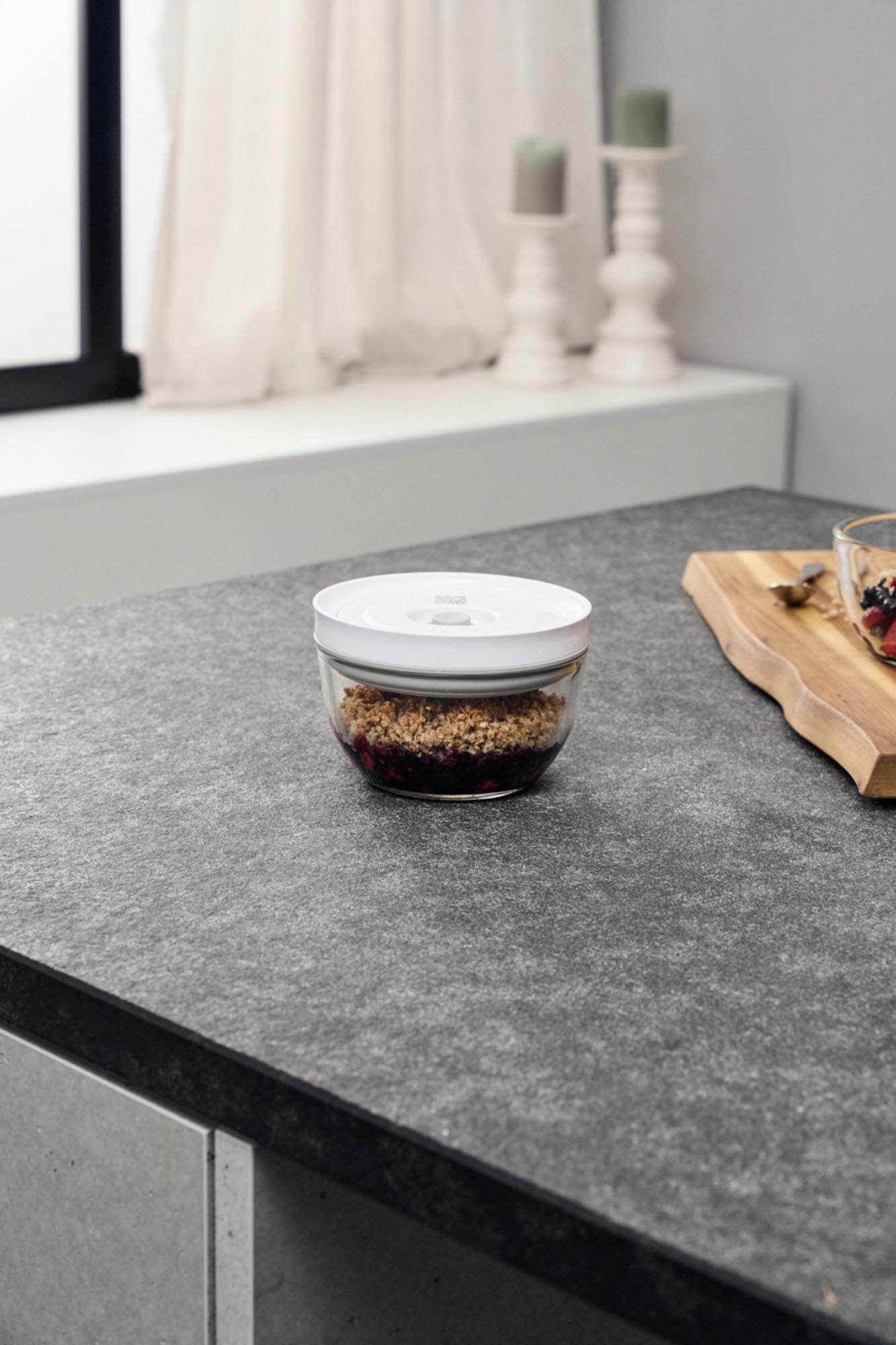 Zwilling Fresh & Save Glas-Vakuumschüssel S: Ideal für frische Lebensmittel, langlebig, praktisch und für vakuumierte Aufbewahrung geeignet.