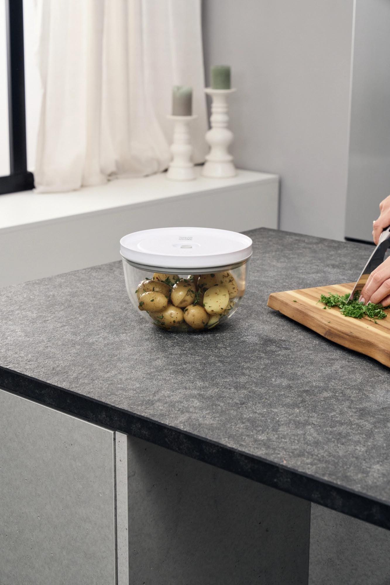 Zwilling Fresh & Save Schale, 18 cm, weiss, ABS, Vakuumdeckel für luftdichte Frische und längere Haltbarkeit von Lebensmitteln.