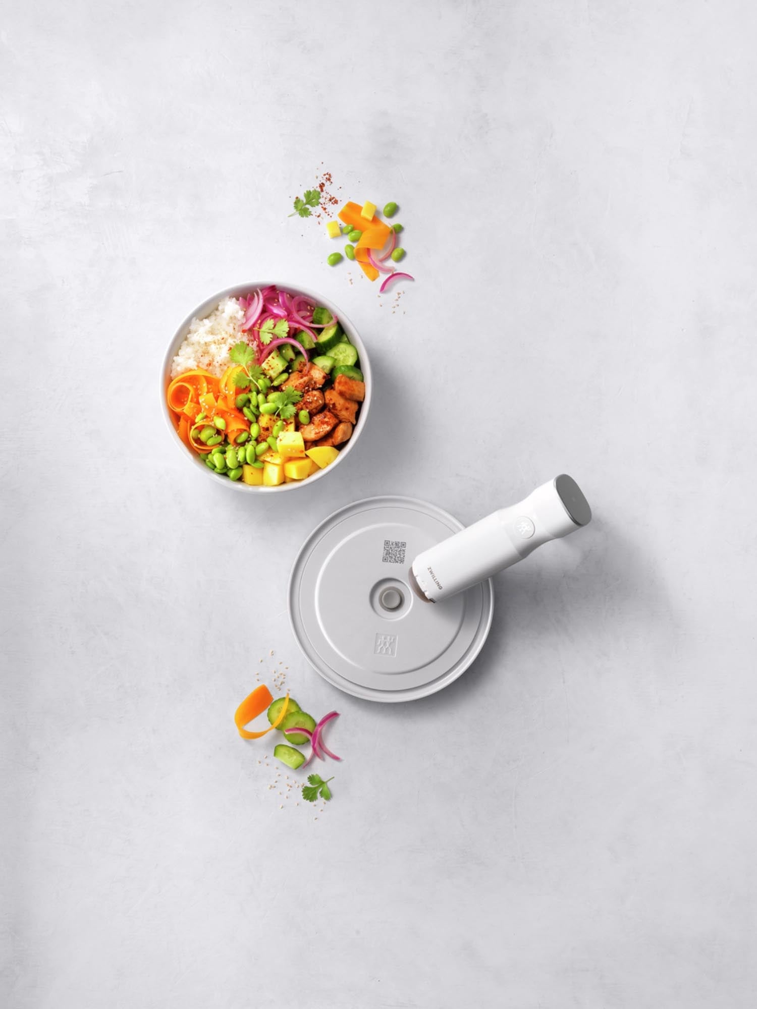 Zwilling Fresh & Save Bowl, 18 cm, weiss, ABS, mit Vakuumdeckel für optimale Frische und längere Haltbarkeit von Lebensmitteln.