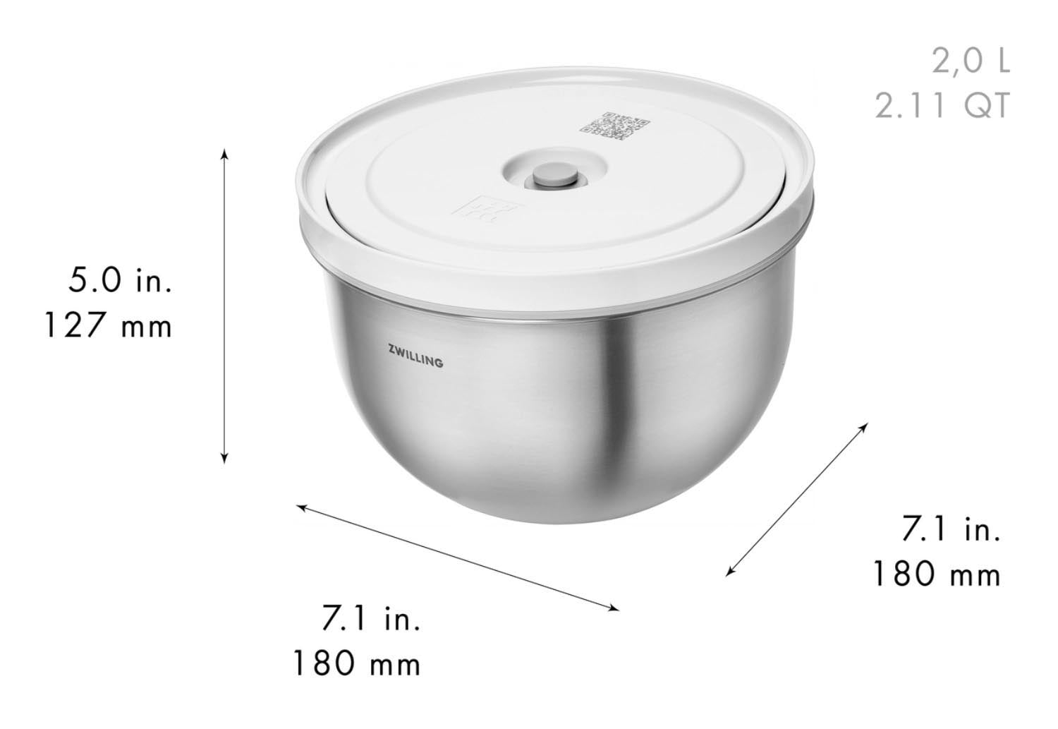 9-teiliges Edelstahl-Vakuum-Set von Zwilling für frische Lebensmittel und nachhaltige Aufbewahrung, ideal für die moderne Küche.