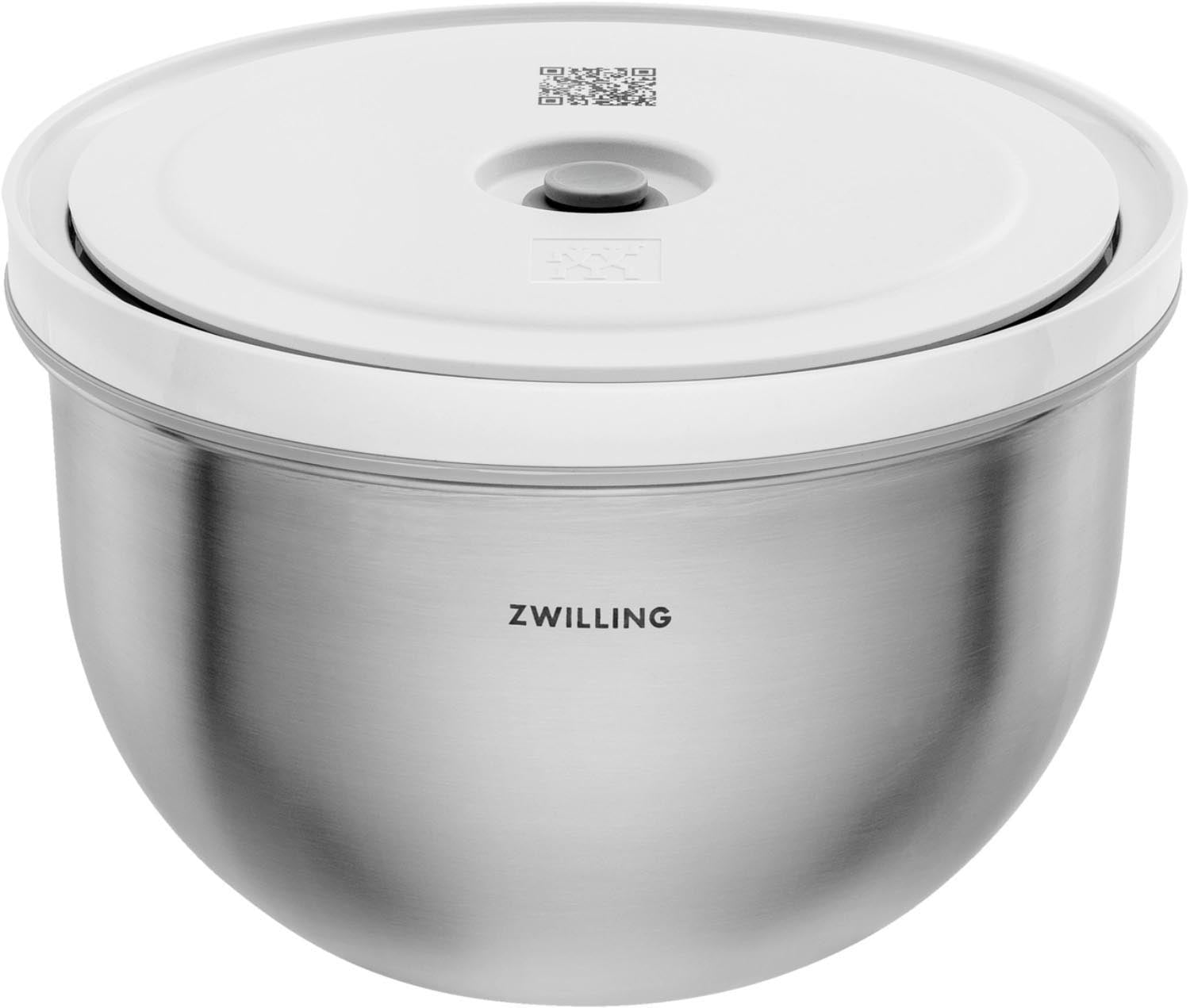 9-teiliges Fresh & Save Vakuum-Set aus Edelstahl von Zwilling, ideal für frische und nachhaltige Lebensmittelaufbewahrung.
