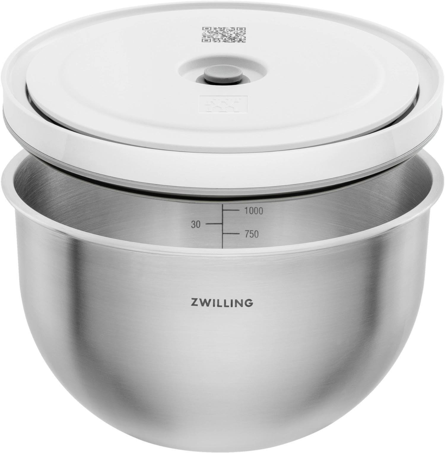 9-teiliges Edelstahl-Vakuum-Set von Zwilling für frische, nachhaltige Lebensmittelaufbewahrung und längere Haltbarkeit.