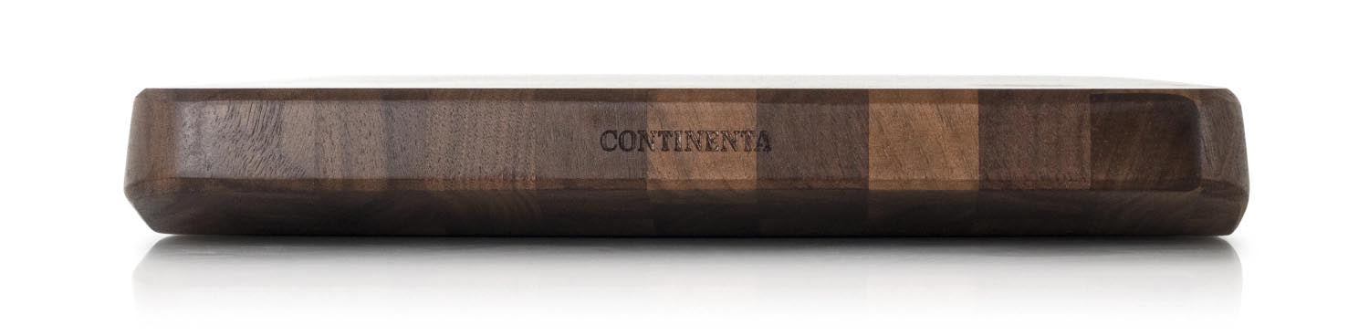 Elegantes Stirnholz-Schneidebrett aus Walnussholz, 27x18x2,6 cm, langlebig und stilvoll, ideal für jede Küche.