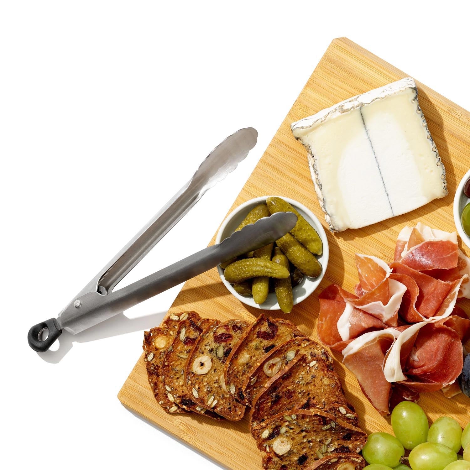 2er Set OXO Good Grips Zangen: Robuste Edelstahlzangen mit rutschfestem Griff, ideal für Kochen, Grillen und vielseitige Küchenaufgaben.