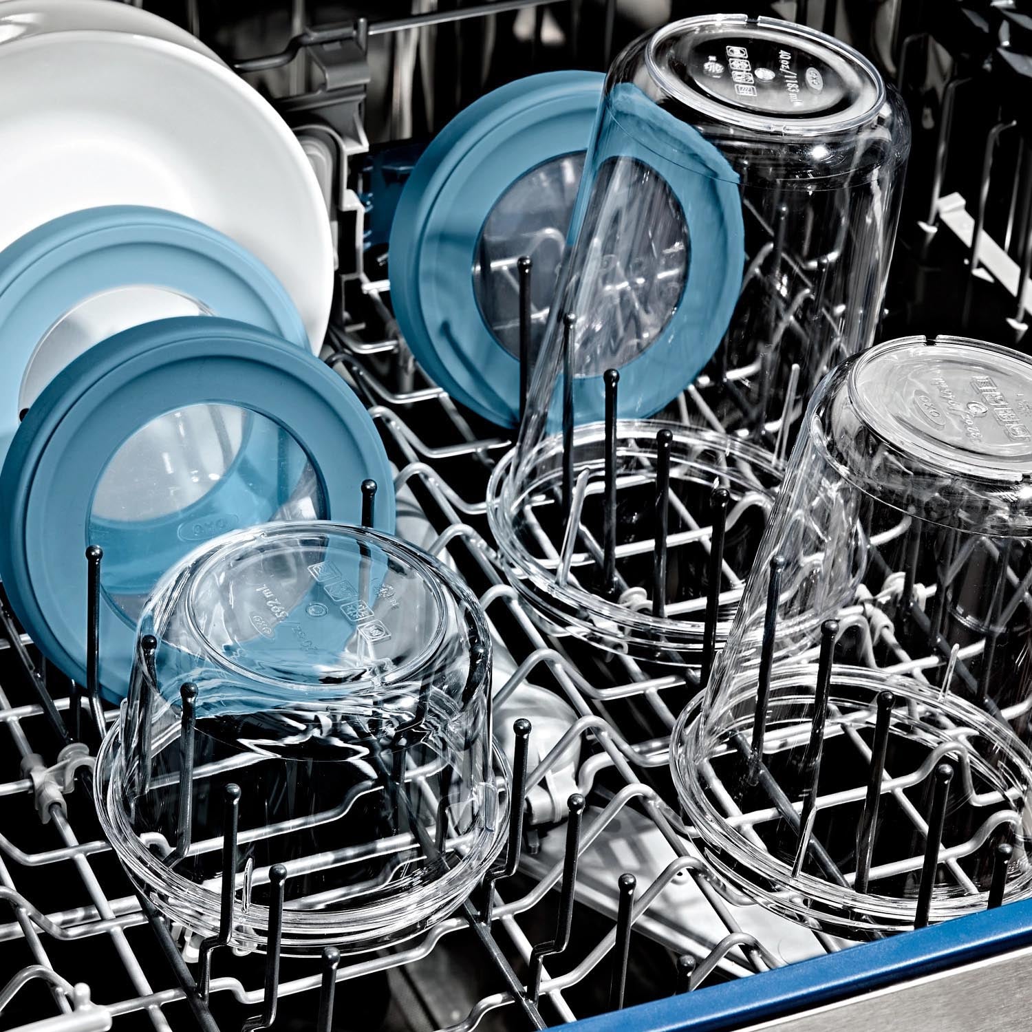 2er Set OXO Good Grips Twist & Stack Boxen, 550ml, luftdicht, stapelbar, ideal für die frische und platzsparende Aufbewahrung von Lebensmitteln.