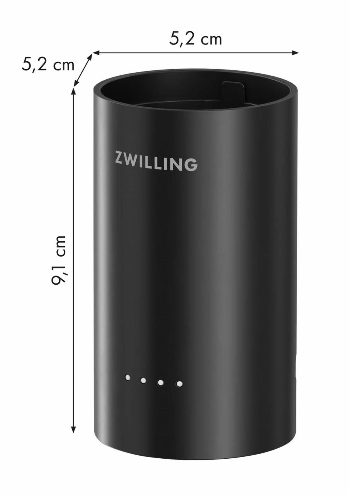 Kompakter und effizienter Handstaubsauger von Zwilling, ideal für schnelle Reinigungen, mit praktischem Starter-Set ausgestattet.