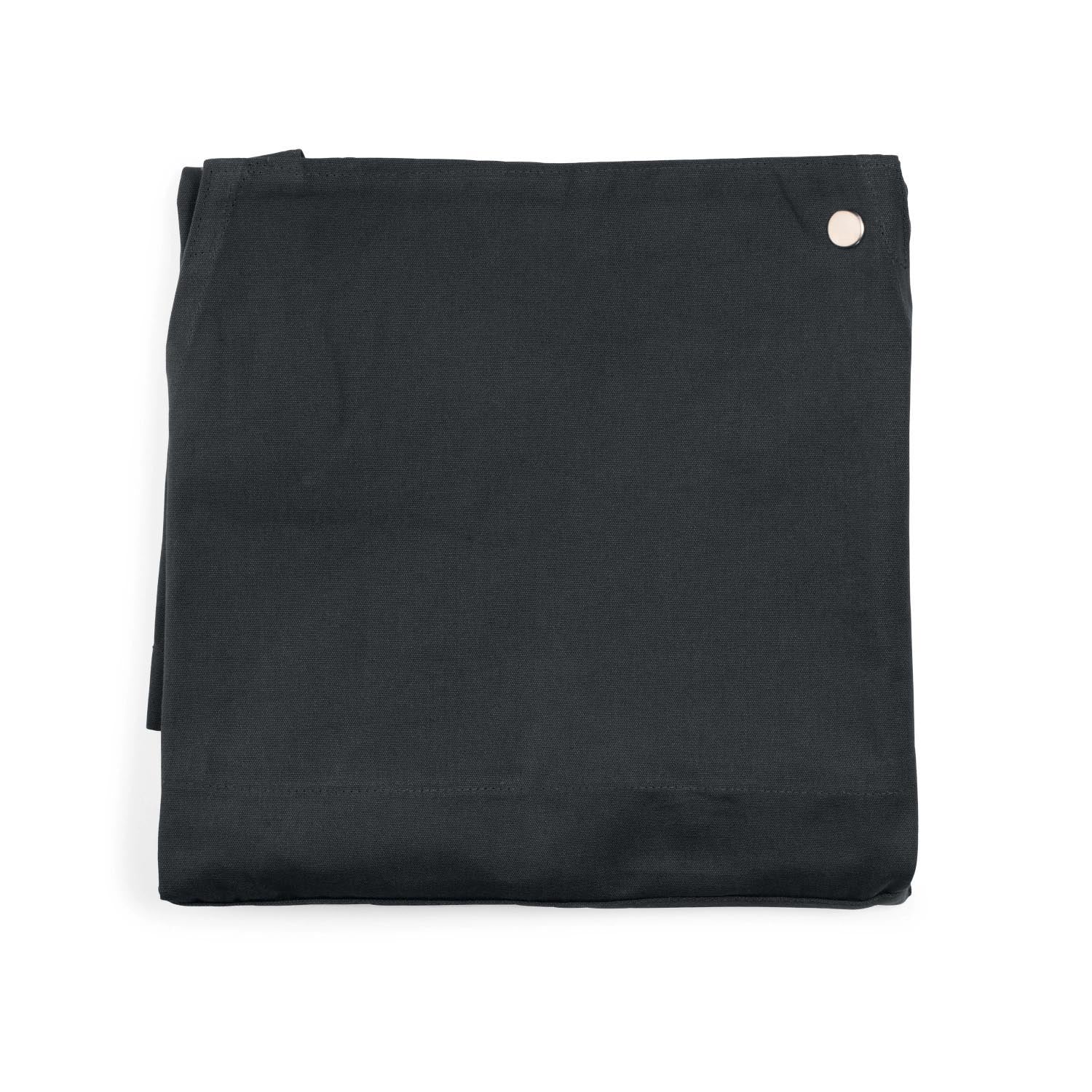 Elegante Kochschürze aus Bio-Baumwolle, 100x74cm, in Dunkelgrau. Nachhaltig, stilvoll und praktisch für jede Küche.