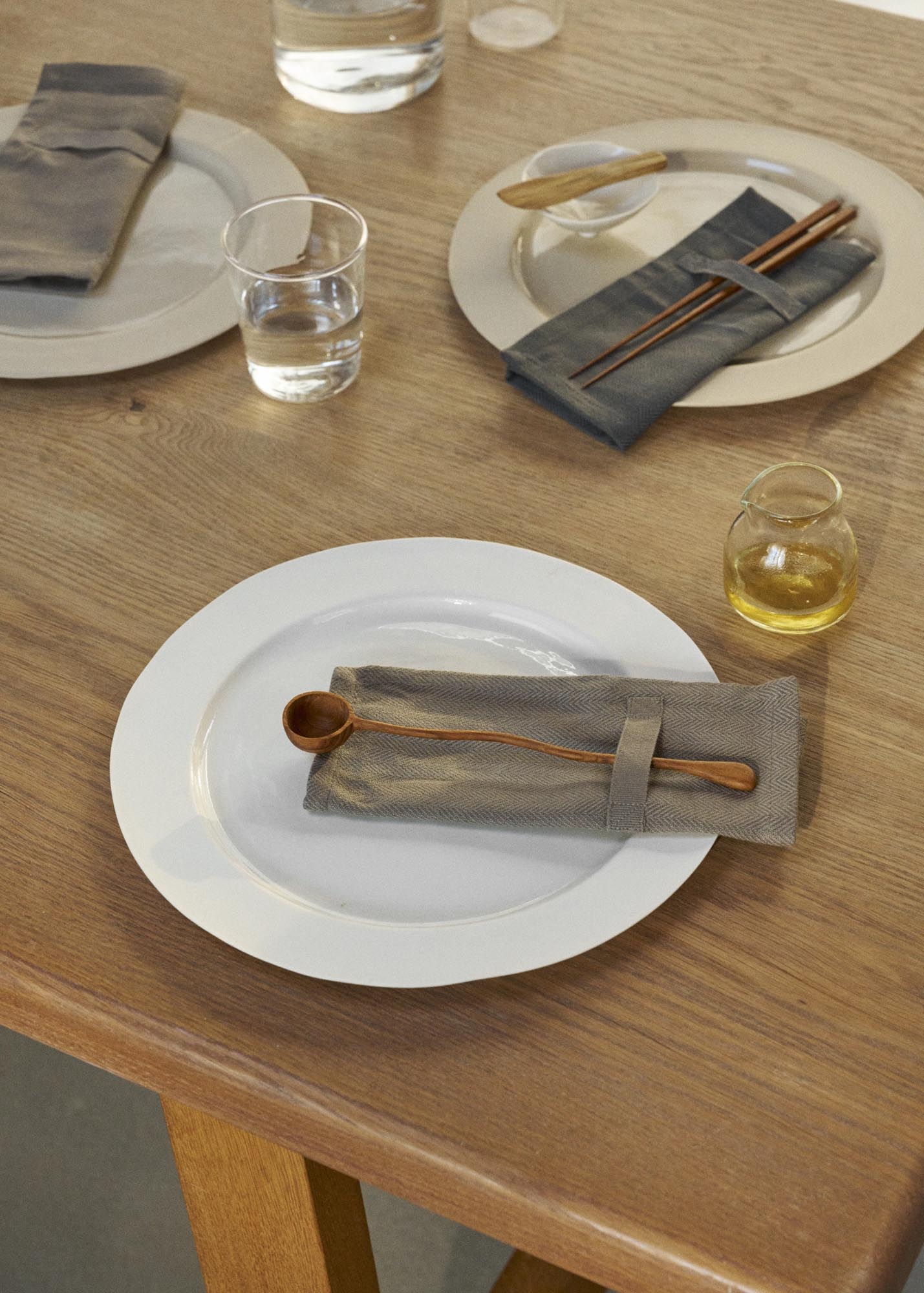 Set aus 4 Stoffservietten, 20x20cm, aus nachhaltiger Biobaumwolle in Clay-Farbton, stilvoll und umweltbewusst von The Organic Company.