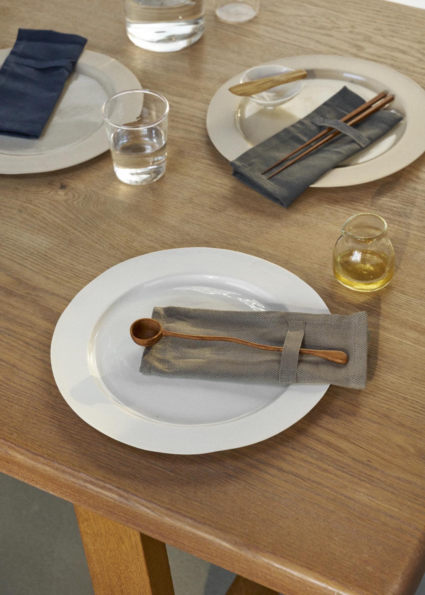 4er Set Stoffservietten aus Biobaumwolle, 20x20cm, in elegantem Clay-Ton, nachhaltig und hochwertig von The Organic Company.