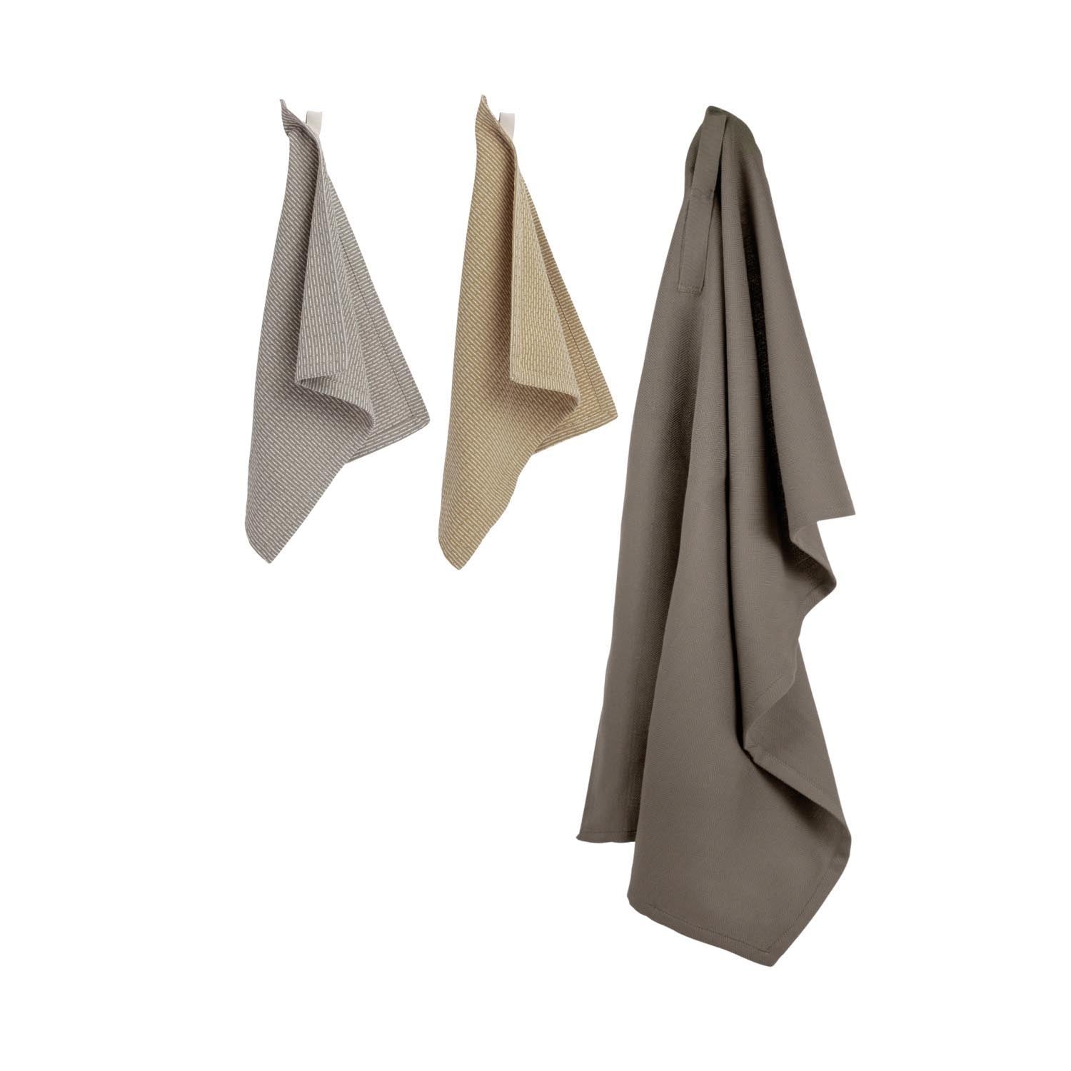 3er Set Geschirr- und Spühltuch 53x86cm earth Biobaumwolle in 0 präsentiert im Onlineshop von KAQTU Design AG. Küchentuch ist von The Organic Company