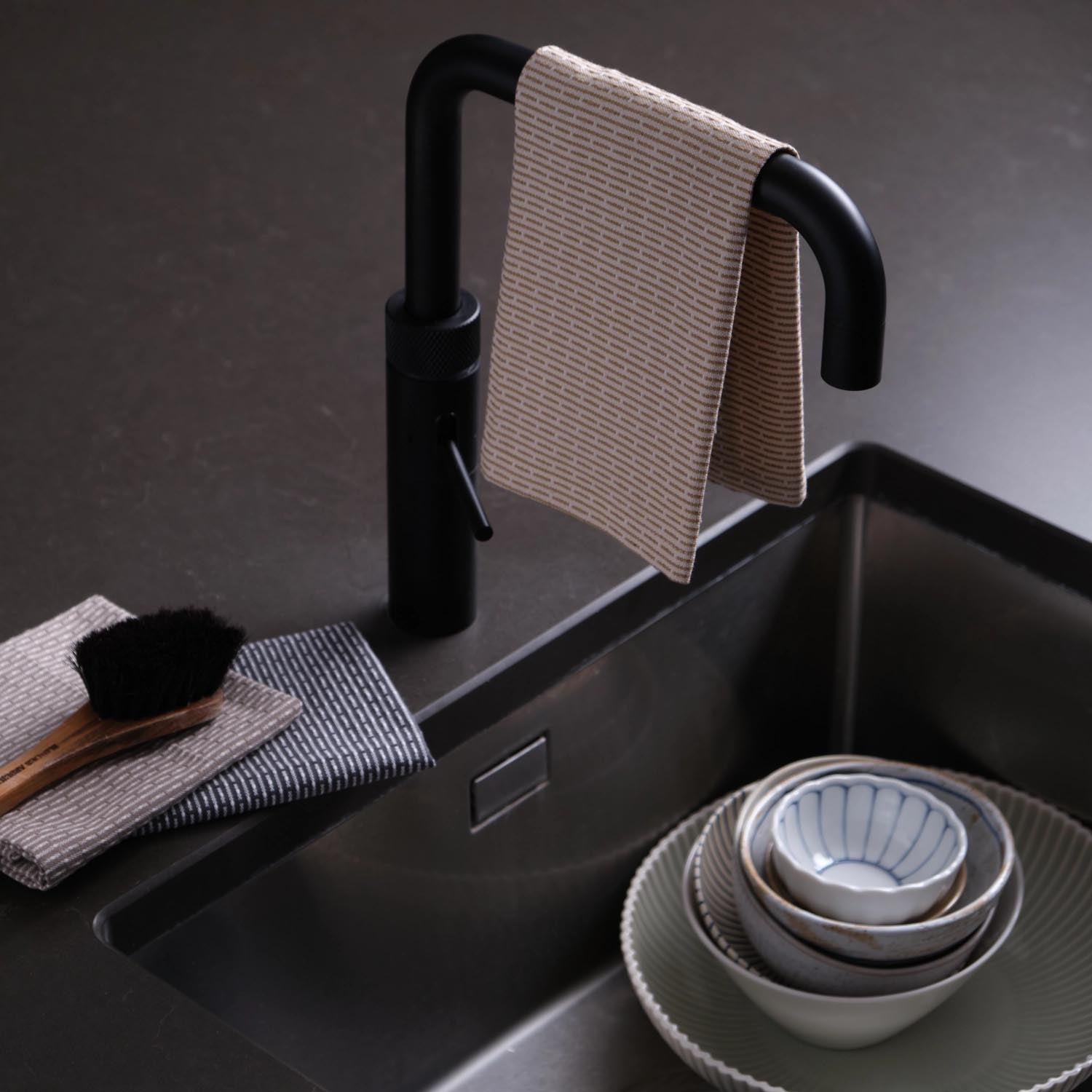 3er Set Spültücher aus Biobaumwolle, 30x35cm, nachhaltig und umweltfreundlich, ideal für Küche und Haushalt.