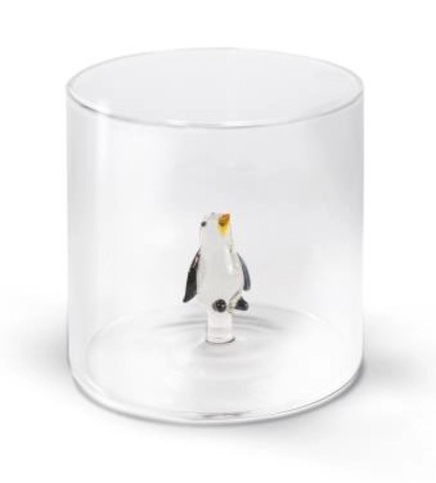 Glas aus Borosilikat 250ml Pinguin in Transparent präsentiert im Onlineshop von KAQTU Design AG. Glas ist von Easy Life