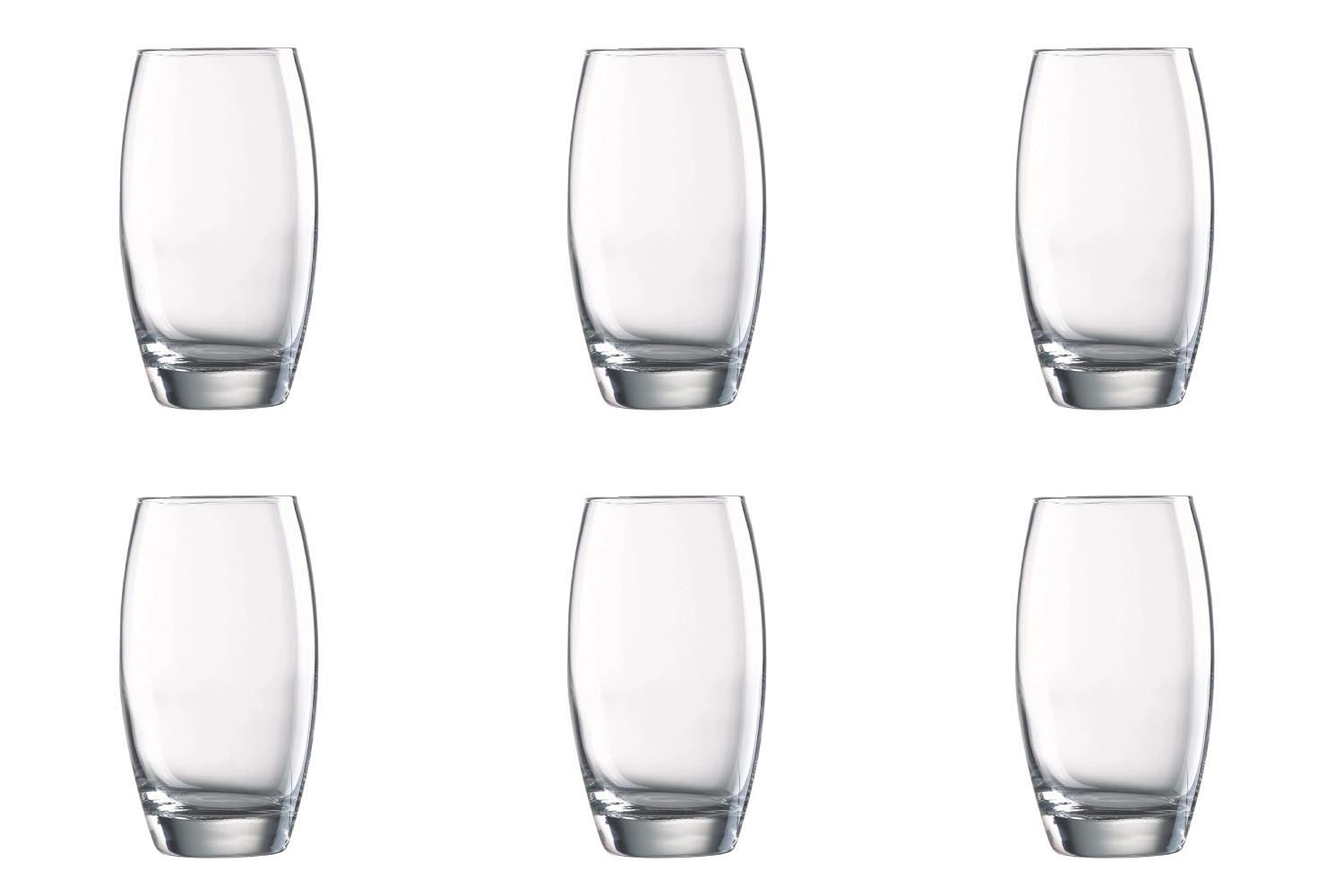 6er Set Salto Wasserglas 0.5lt D8.2cm H14.6cm in Transparent präsentiert im Onlineshop von KAQTU Design AG. Glas ist von Arc