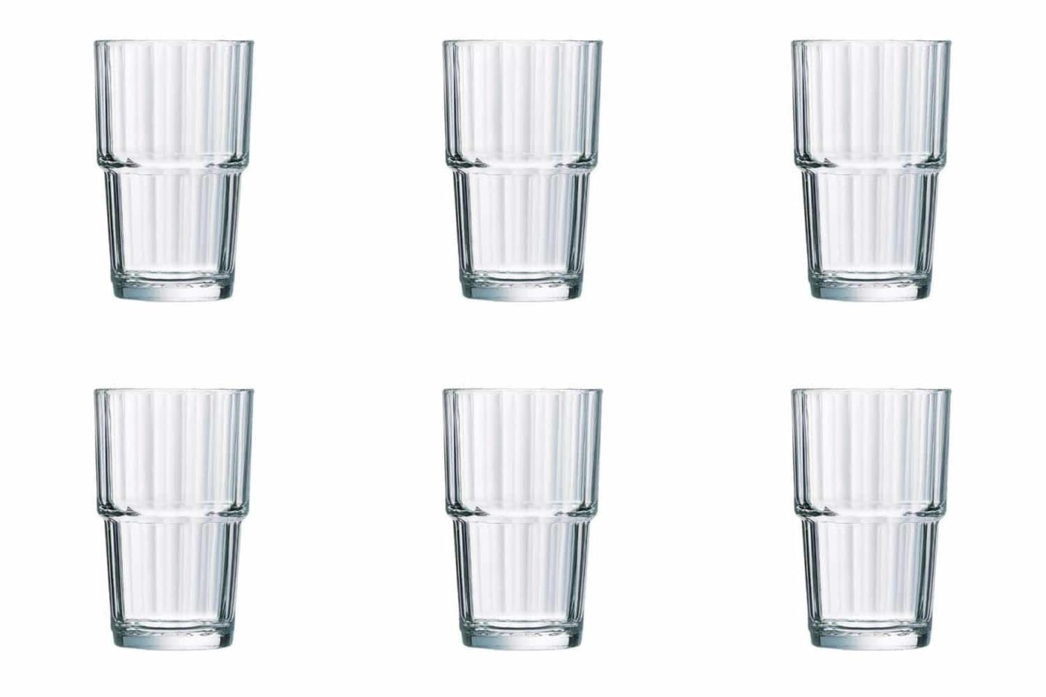 6er Set Norvege Trinkglas stapelbar 0.27lt in Transparent präsentiert im Onlineshop von KAQTU Design AG. Glas ist von Arc