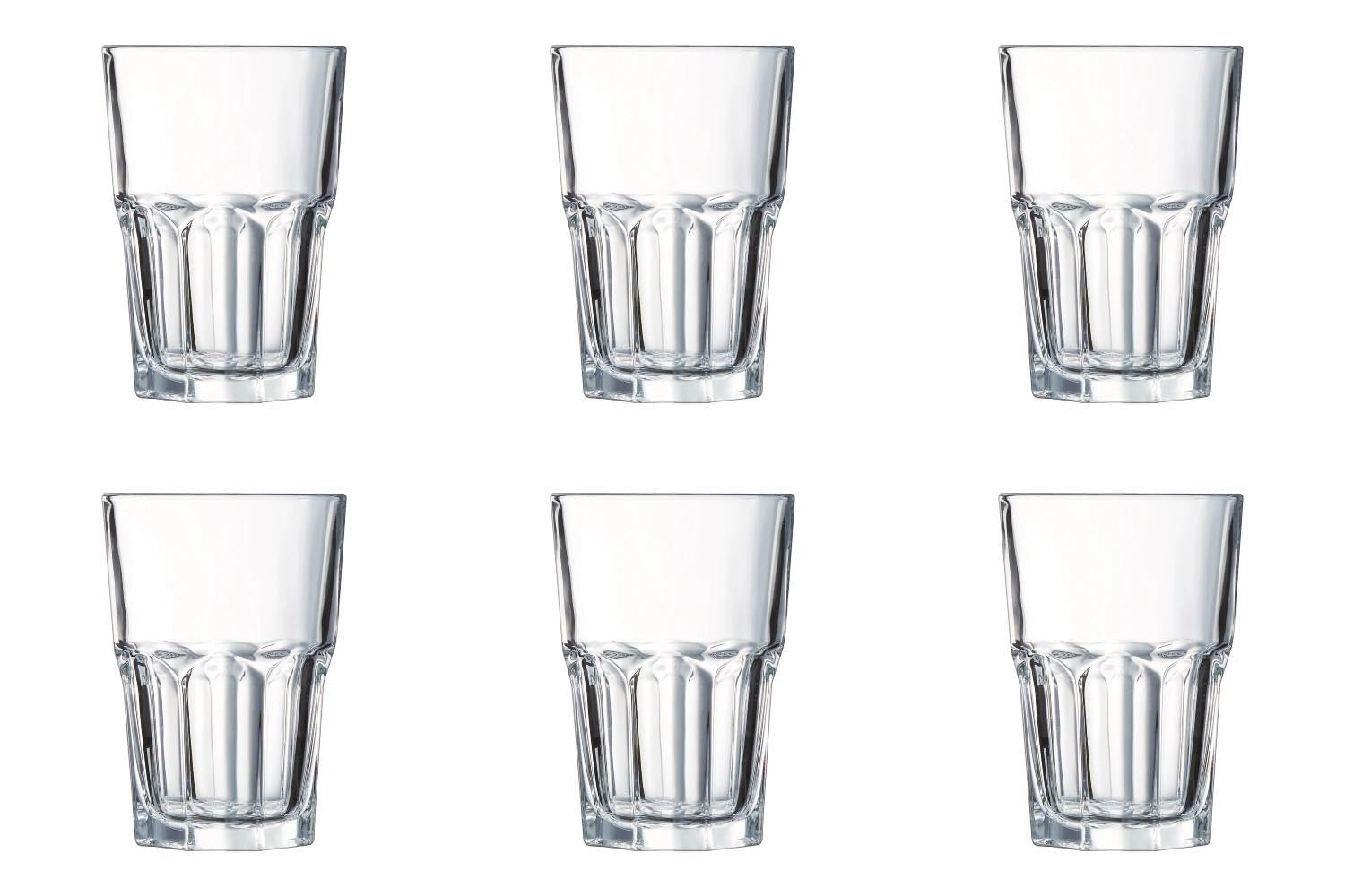 6er Set Granity H/B Becher 0.35lt D8.4cm H12.1cm in Transparent präsentiert im Onlineshop von KAQTU Design AG. Glas ist von Arc