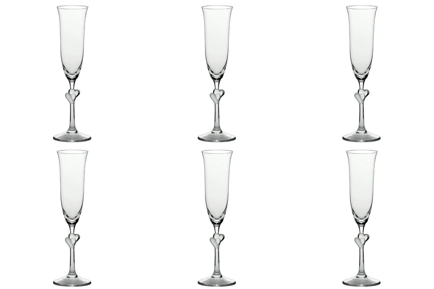 6er Set L'Amour Sektkelch 175ml in Transparent präsentiert im Onlineshop von KAQTU Design AG. Glas ist von Stölzle