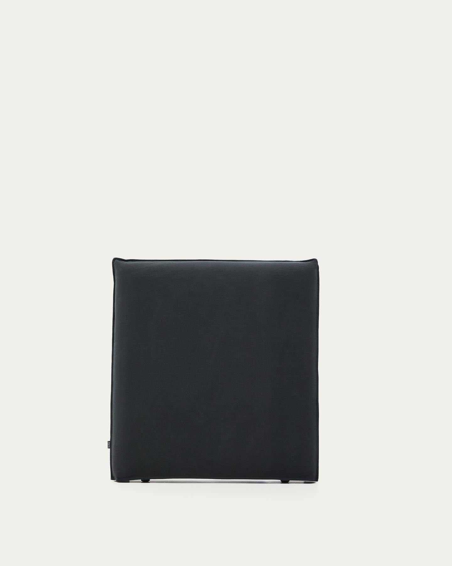 Kopfteil mit abnehmbarem Bezug Jaira aus Leinen und Baumwolle anthrazitgrau für ein Bett von 90 cm FSC Mix Credit in Anthrazit präsentiert im Onlineshop von KAQTU Design AG. Kopfteile ist von Kave Home
