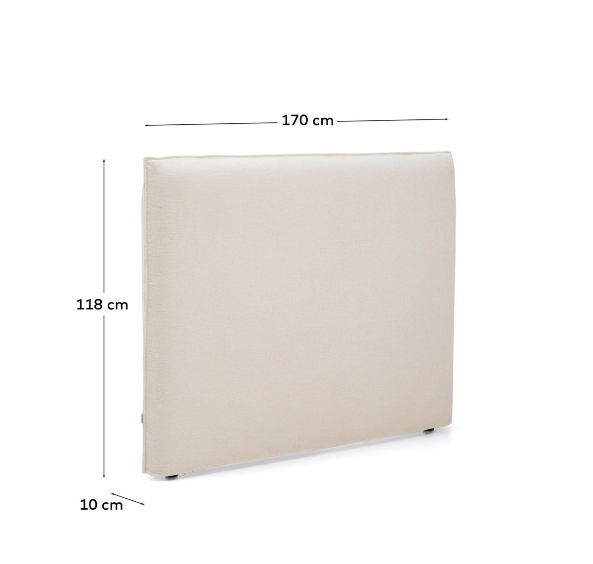 Abziehbares Bettkopfteil Jaira in weisser Chenille für Betten bis 150 cm, FSC Mix Credit in präsentiert im Onlineshop von KAQTU Design AG. Kopfteile ist von Kave Home