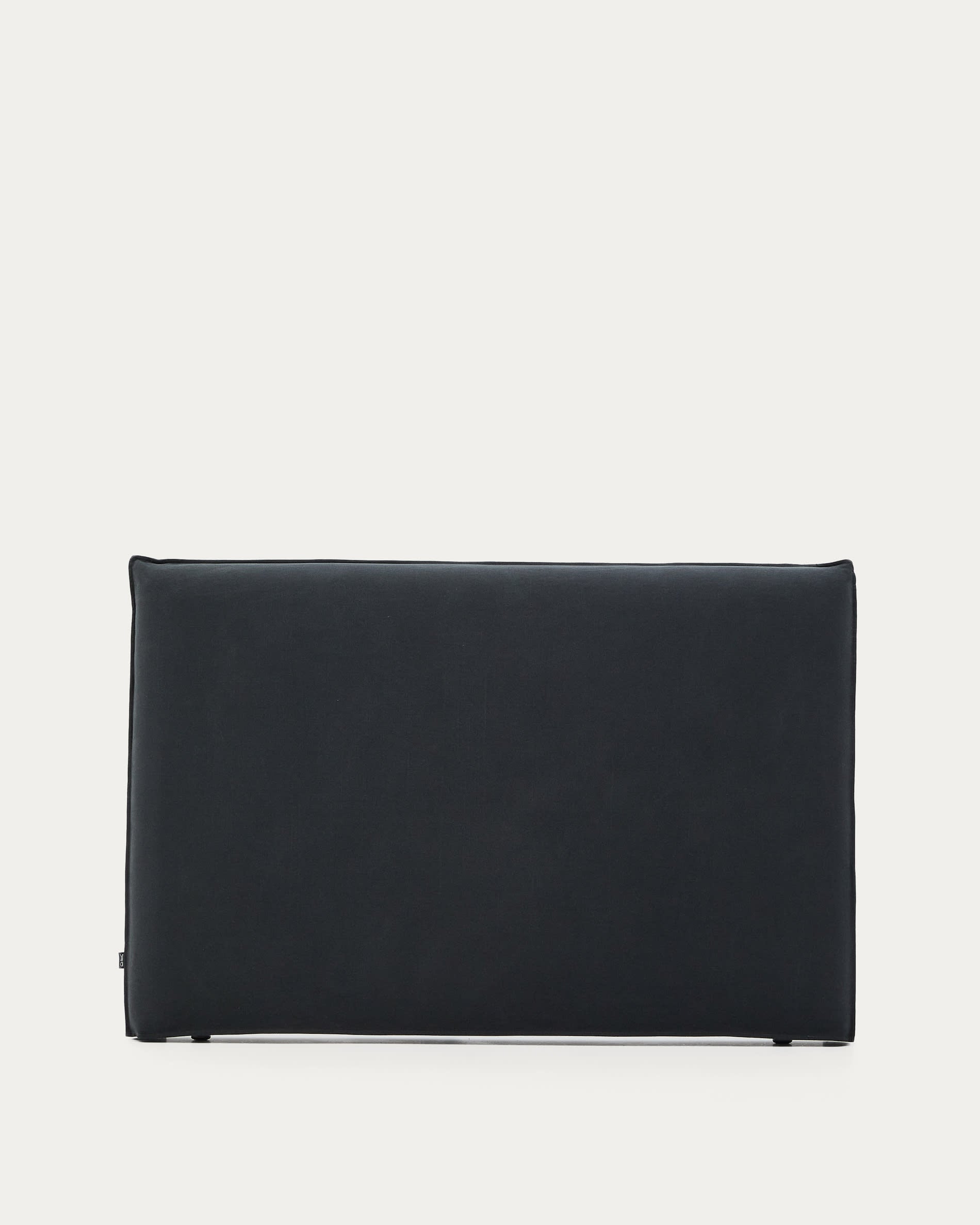 Stilvolles Kopfteil Jaira von Kave Home: anthrazitgrau, Leinen-Baumwoll-Mix, abnehmbarer Bezug, ideal für 160 cm Betten.